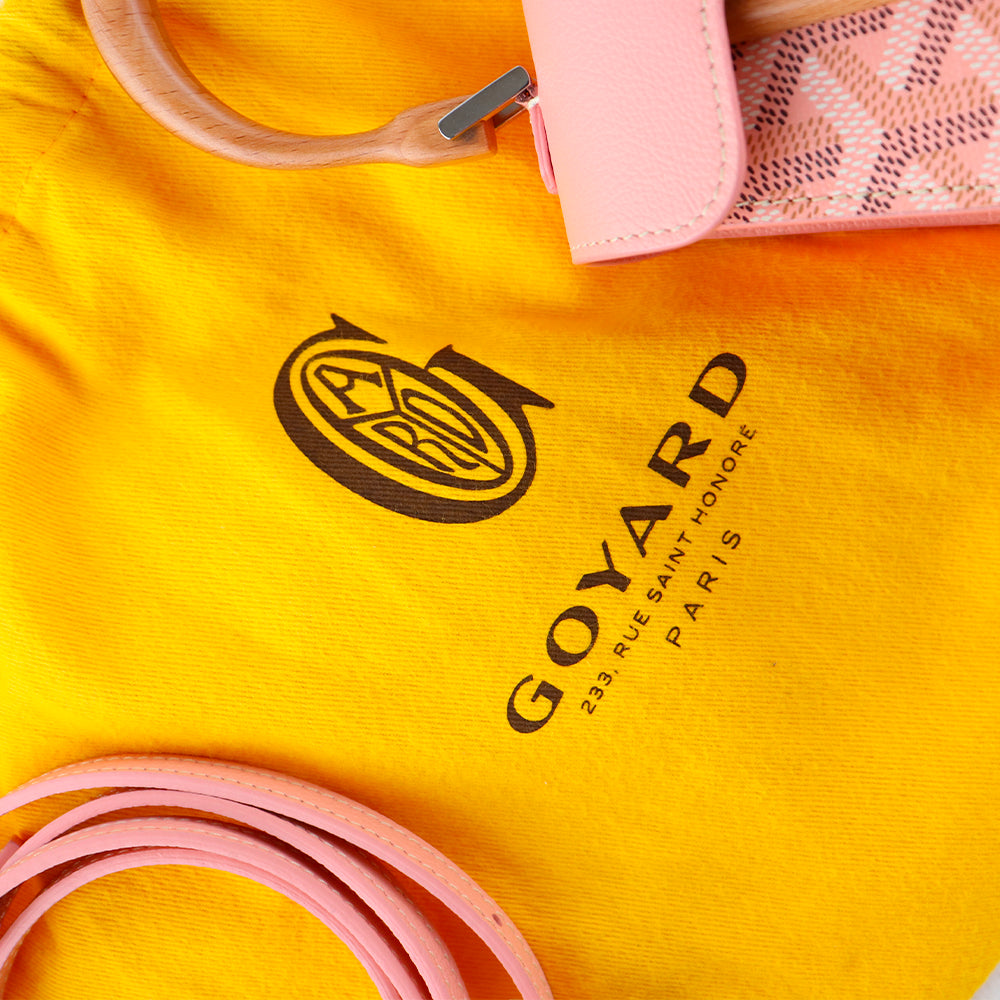 GOYARD - Sac à bandoulière Saïgon nano en cuir rose