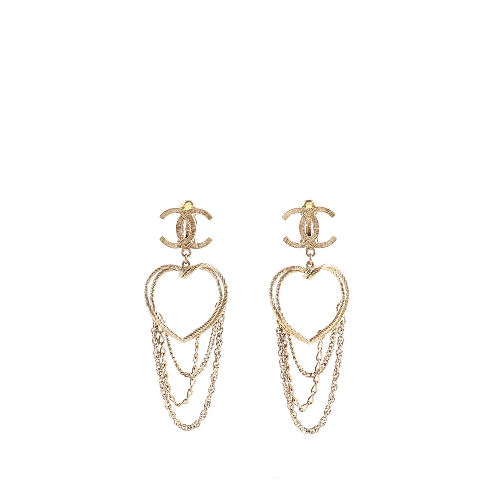 CHANEL - Boucles d'oreilles Coeur