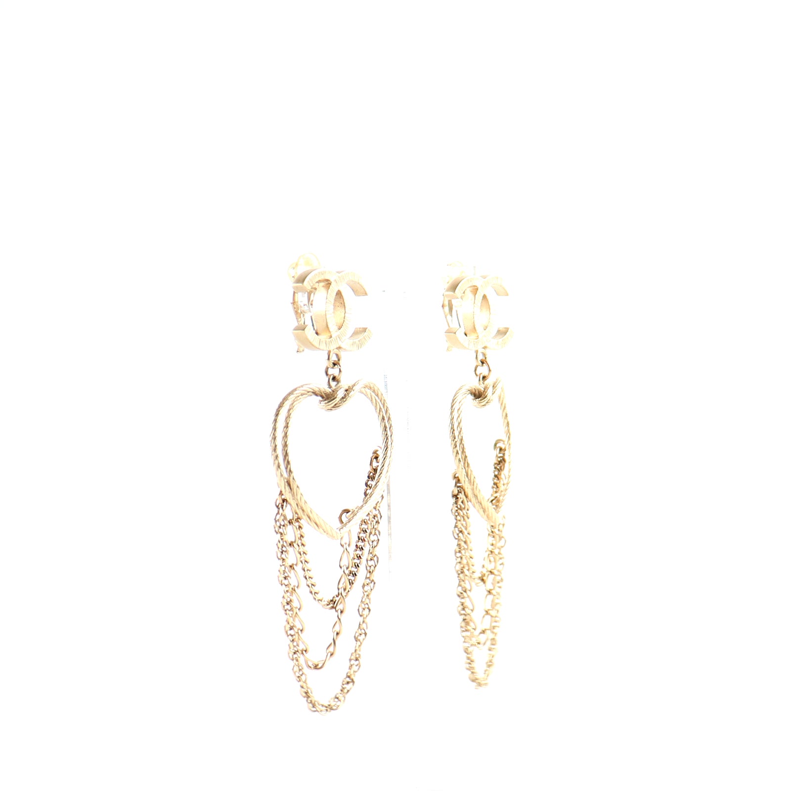 CHANEL - Boucles d'oreilles Coeur