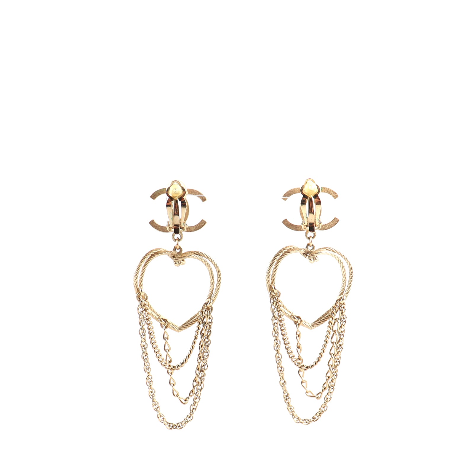 CHANEL - Boucles d'oreilles Coeur