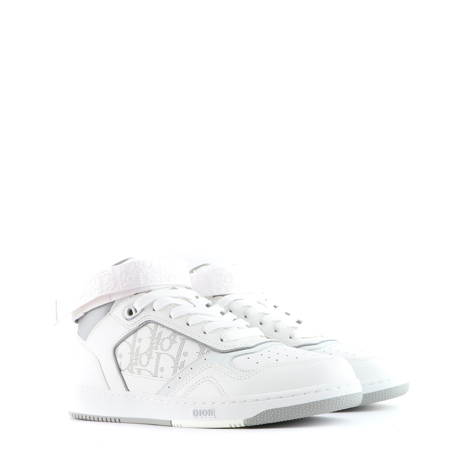 DIOR - B27 High sneakers in white and gray leather (T40)