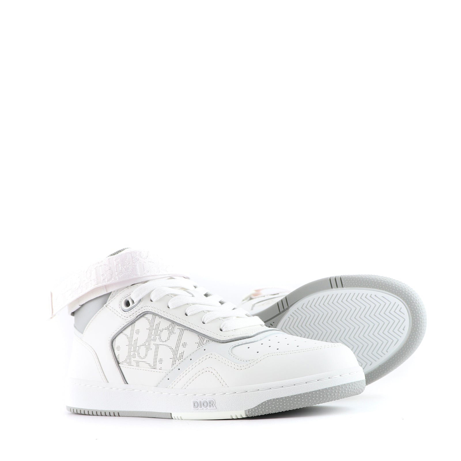 DIOR - Sneakers B27 High en cuir blanc et gris (T40)