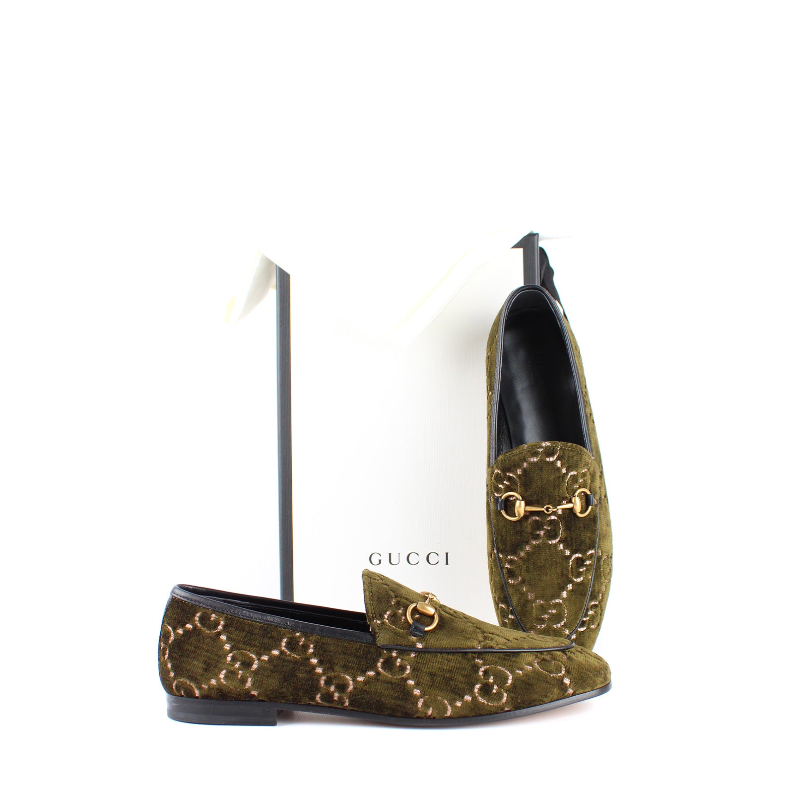 GUCCI - Mocassins Jordaan en velours GG (T39)