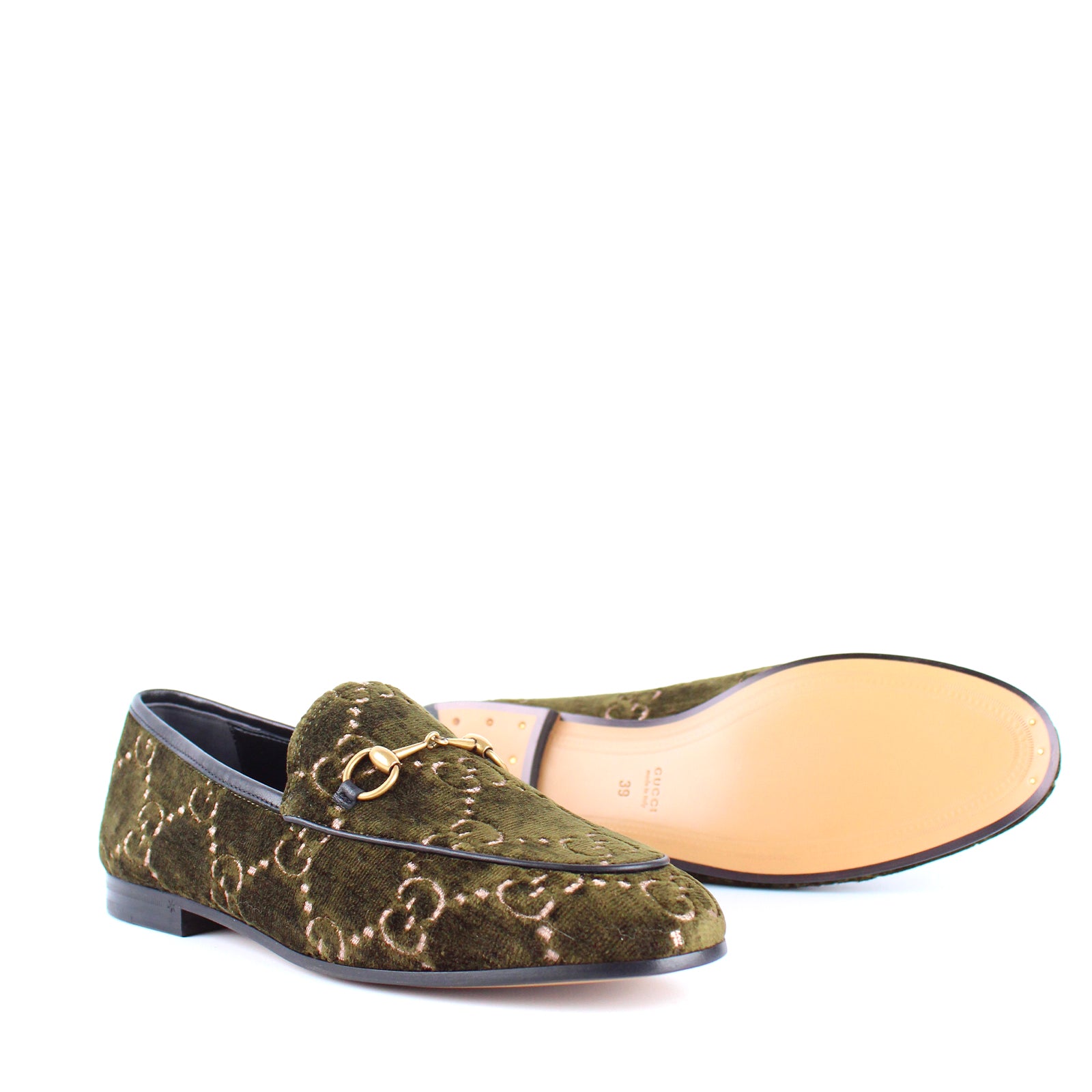 GUCCI - Mocassins Jordaan en velours GG (T39)