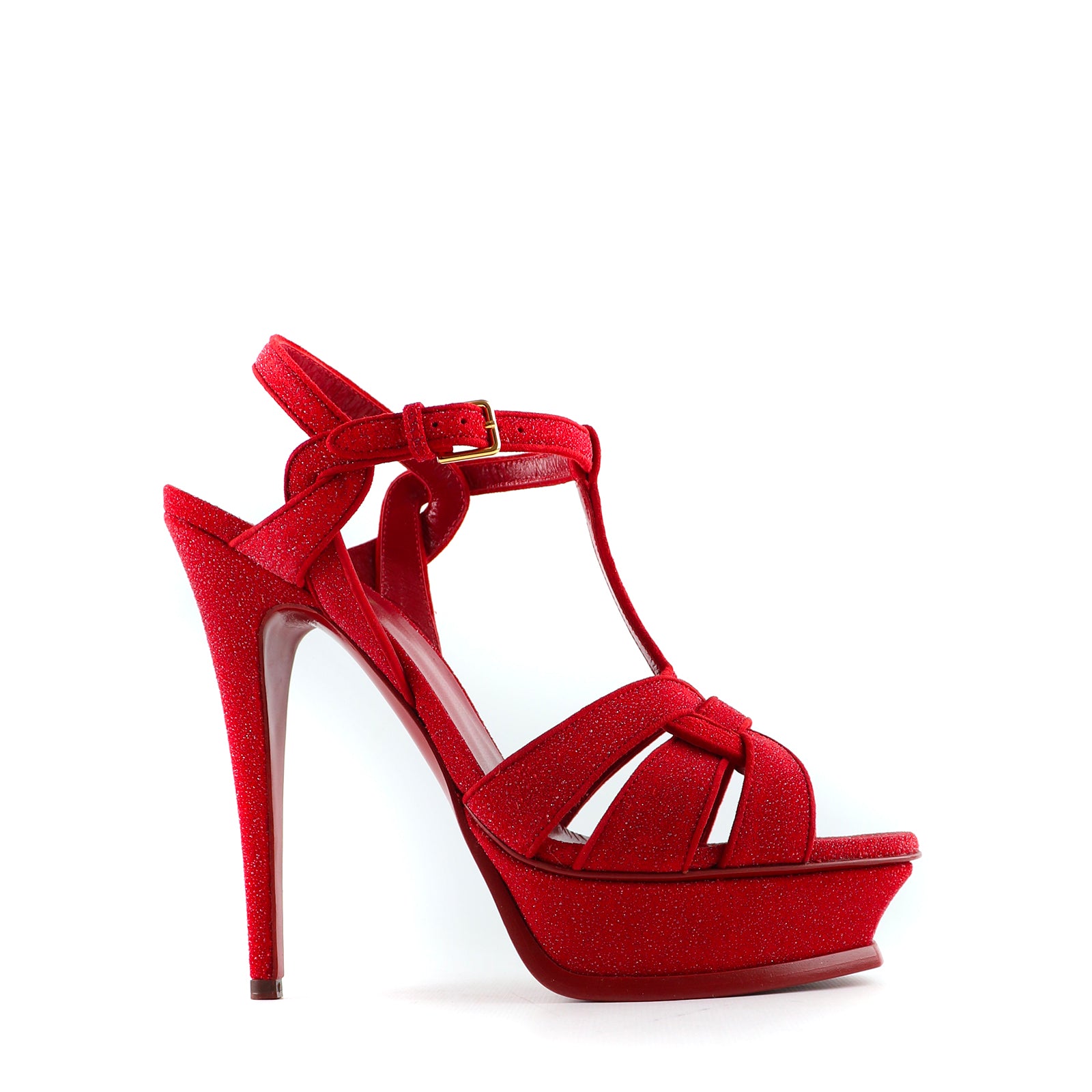 SAINT LAURENT - Tribute platform sandals (T39)