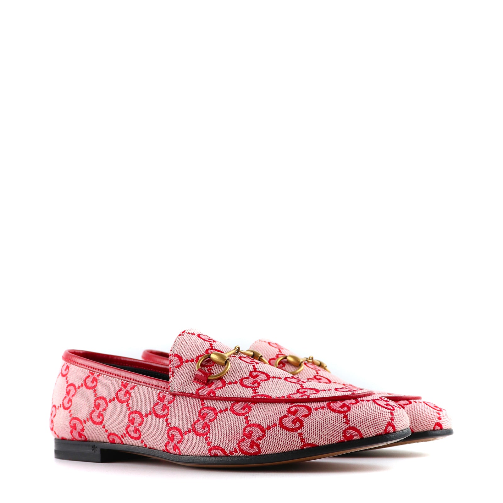 GUCCI - Mocassins Jordaan en toile rose GG (T36,5)