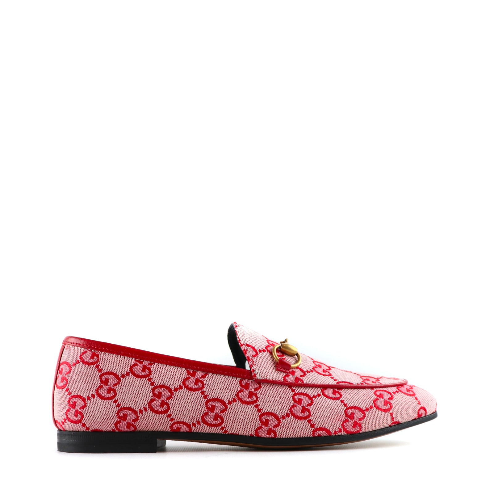 GUCCI - Mocassins Jordaan en toile rose GG (T36,5)