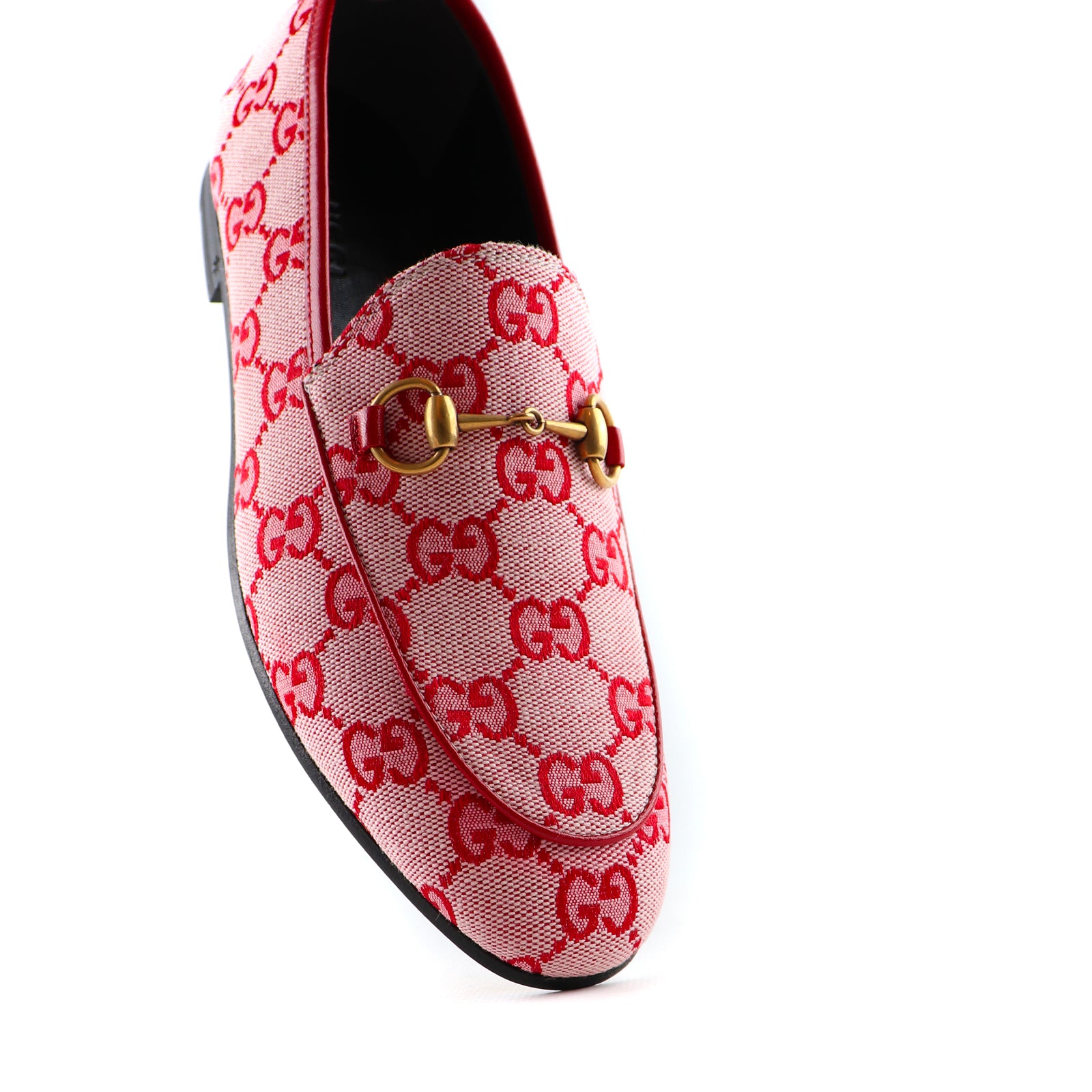 GUCCI - Jordaan loafers in pink GG canvas (T36.5)