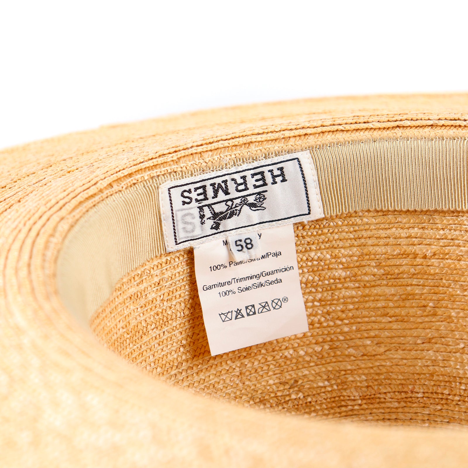 HERMÈS - Chapeau en paille (T58)
