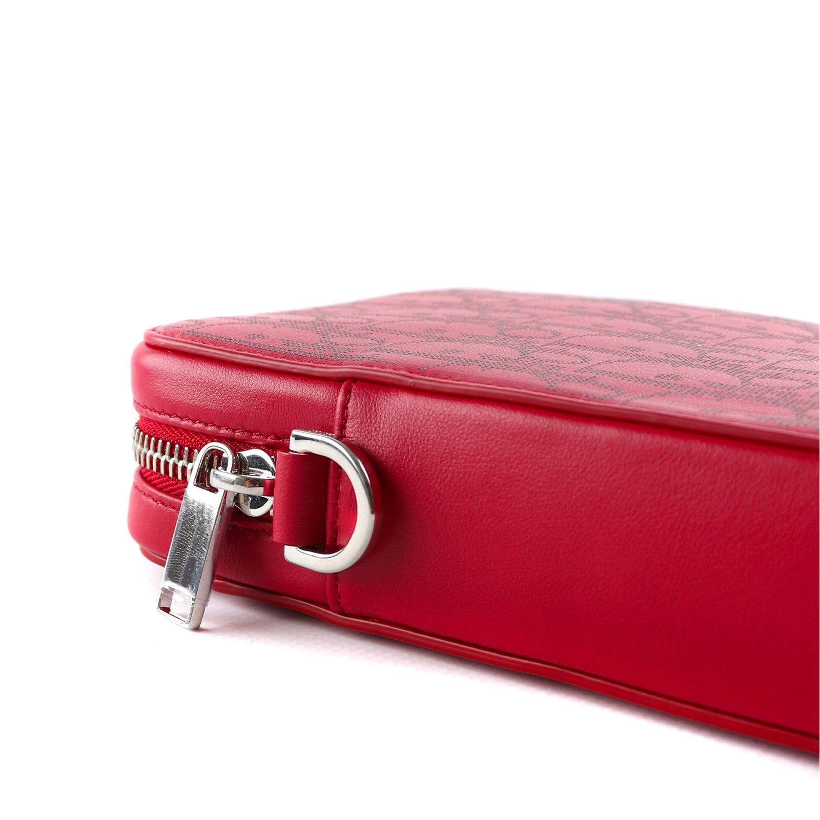 DIOR - Sac à bandoulière Messenger Dior Oblique en cuir rouge