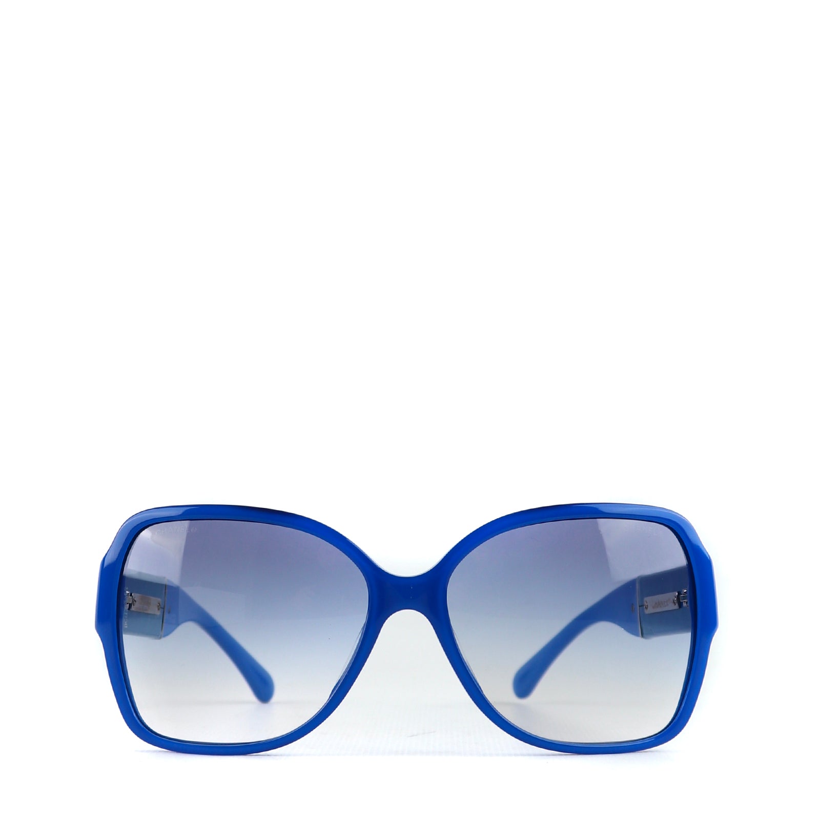 CHANEL - Lunettes de soleil en plastique bleu