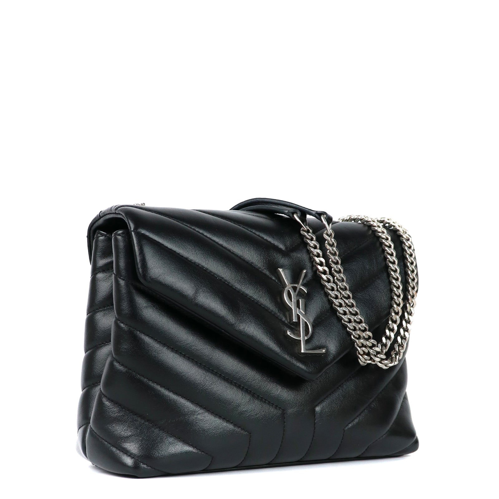 SAINT LAURENT - Sac à bandoulière Loulou small en cuir matelassé