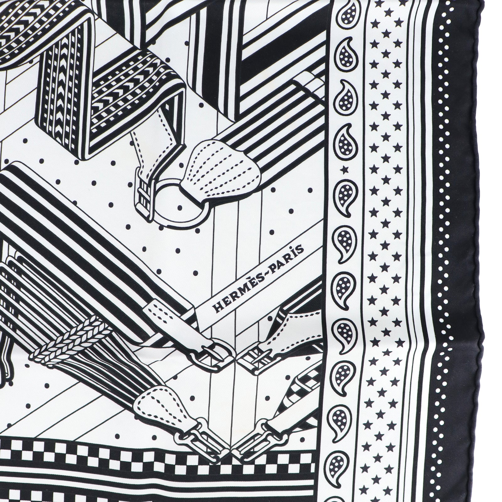 HERMÈS - Bandana 55 Sangles en Zigzag