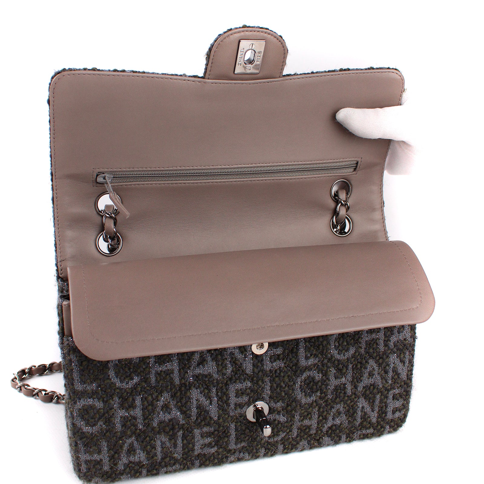 CHANEL - Sac Timeless medium en tweed