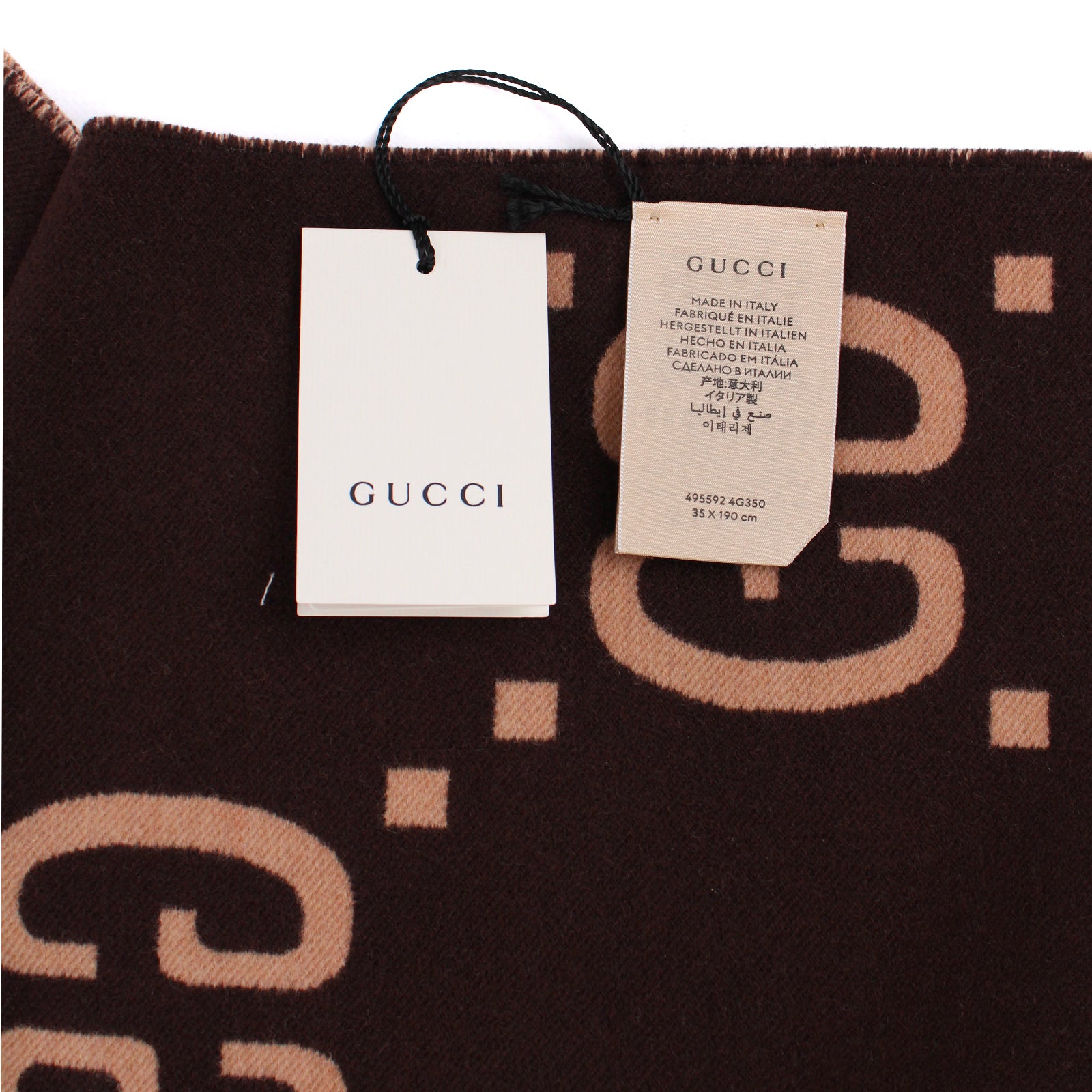 GUCCI - Echarpe en maille maxi GG