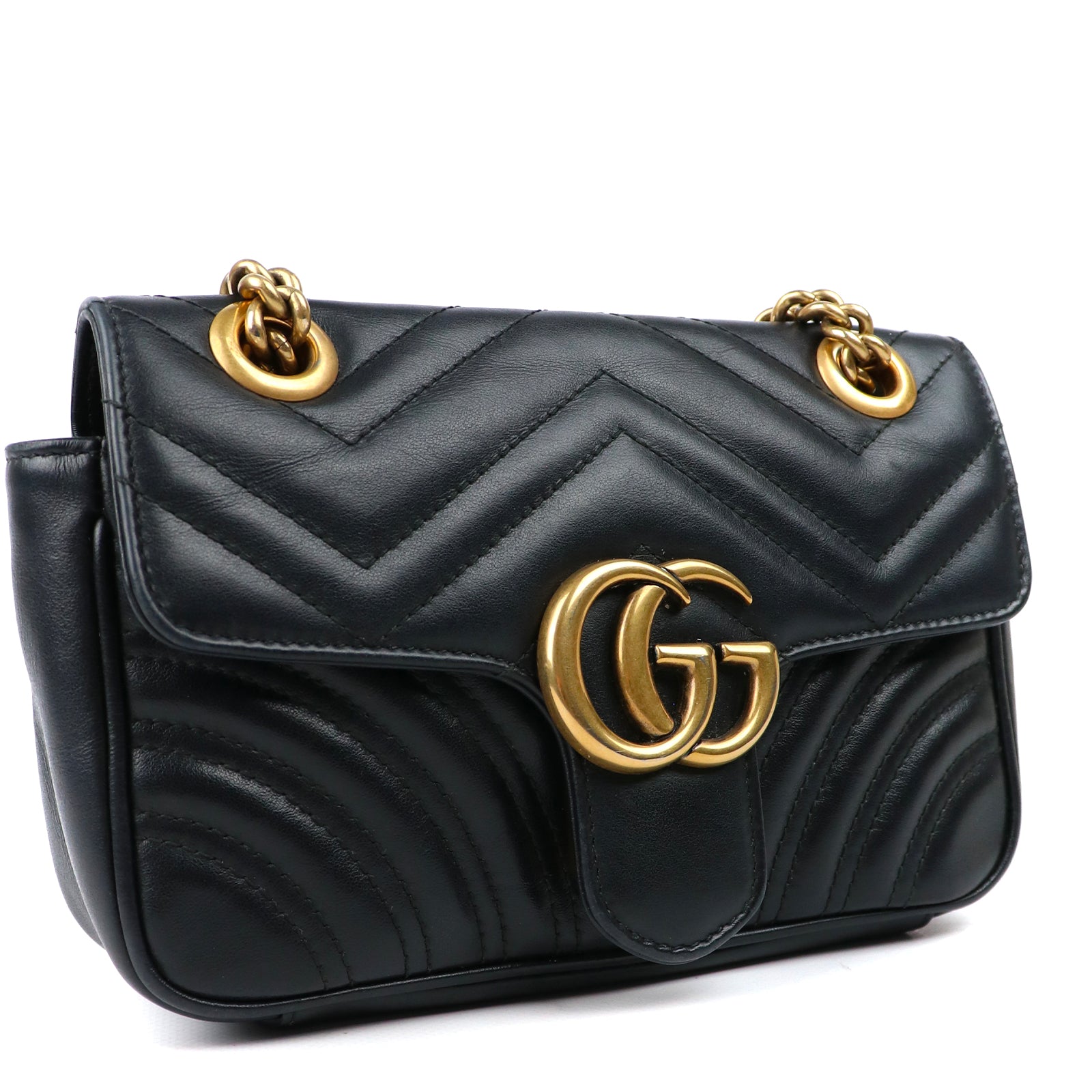 GUCCI - Sac à épaule GG Marmont Mini en cuir