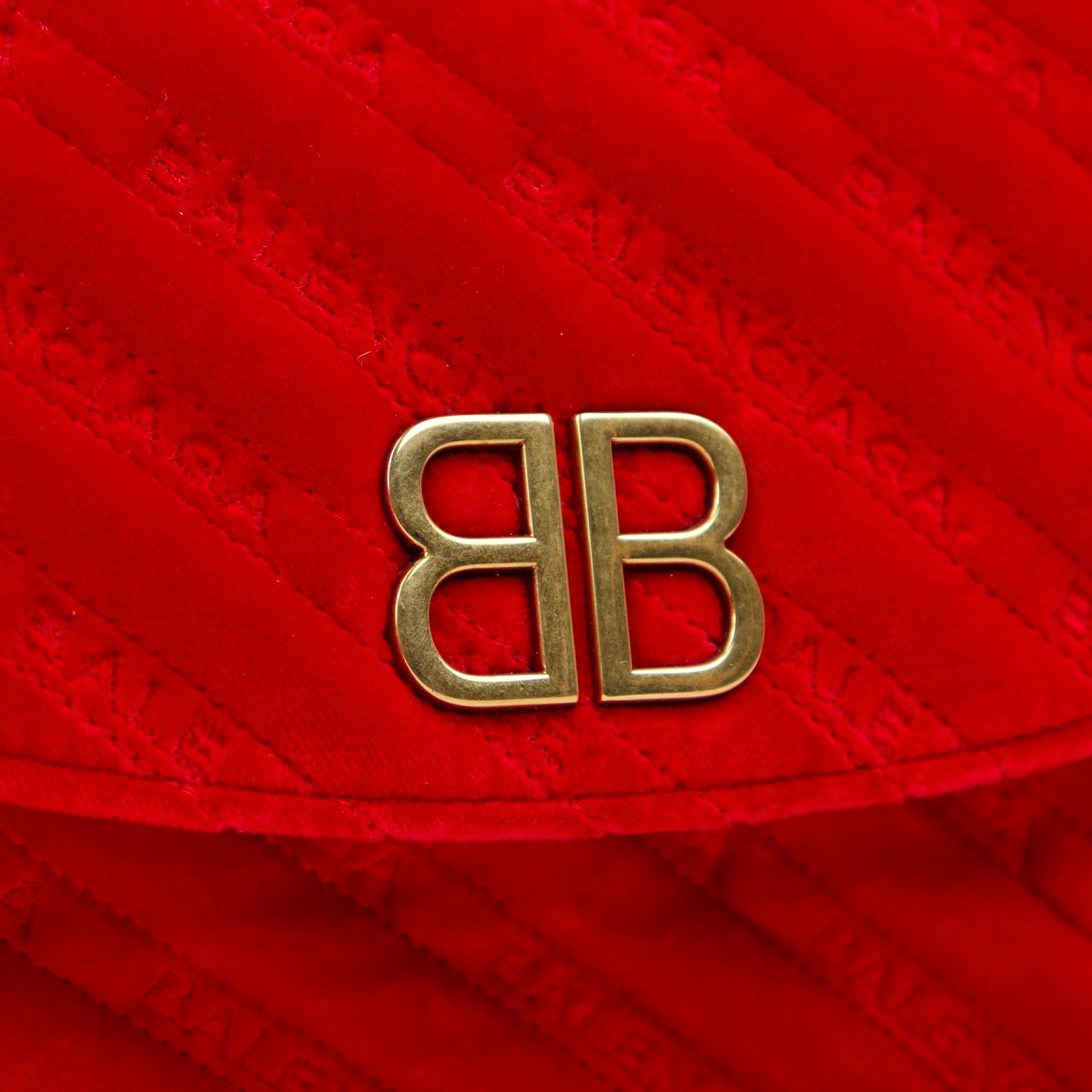 BALENCIAGA - Sac à bandoulière BB Round en velours