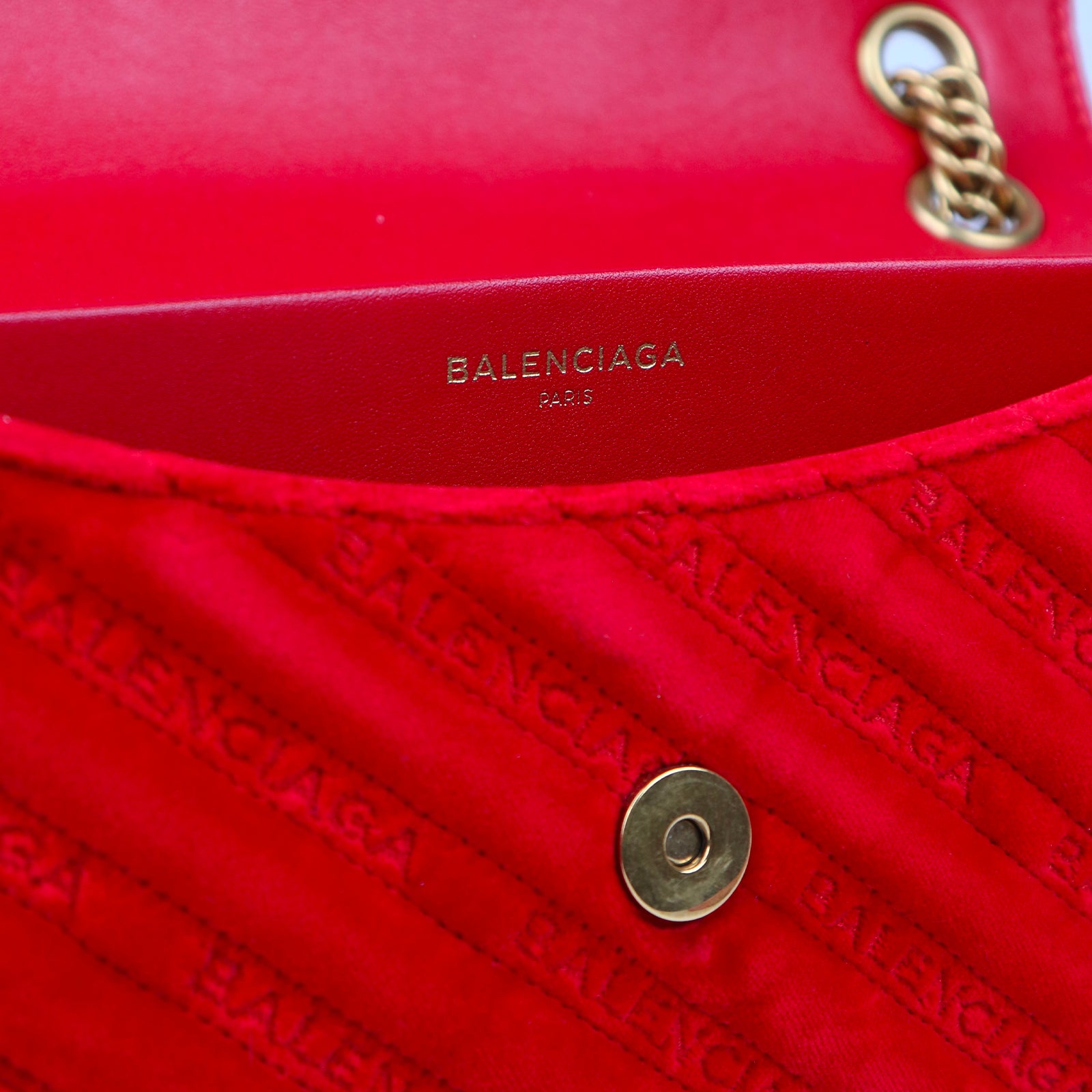 BALENCIAGA - Sac à bandoulière BB Round en velours