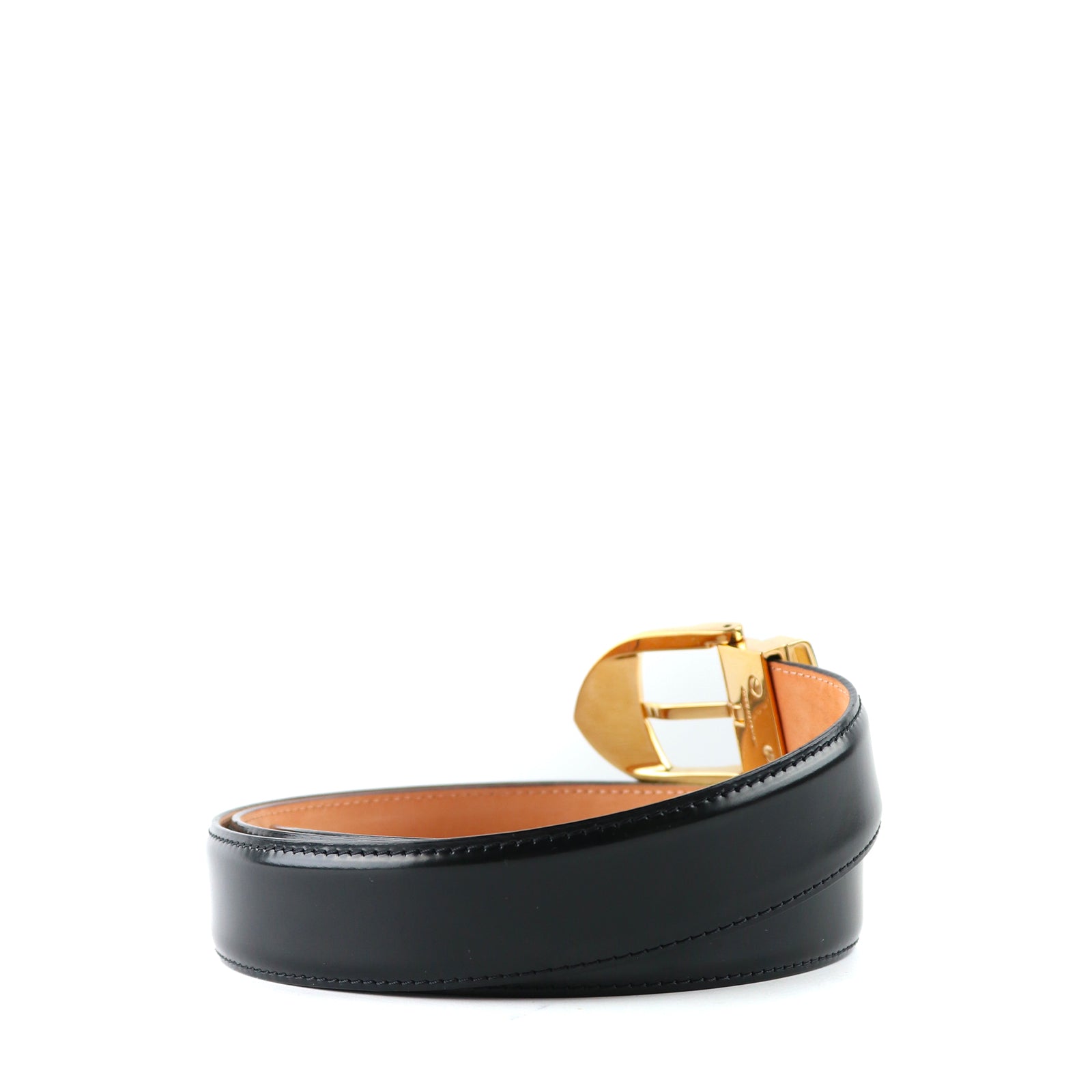 LOUIS VUITTON - Ceinture en cuir noir (T100)