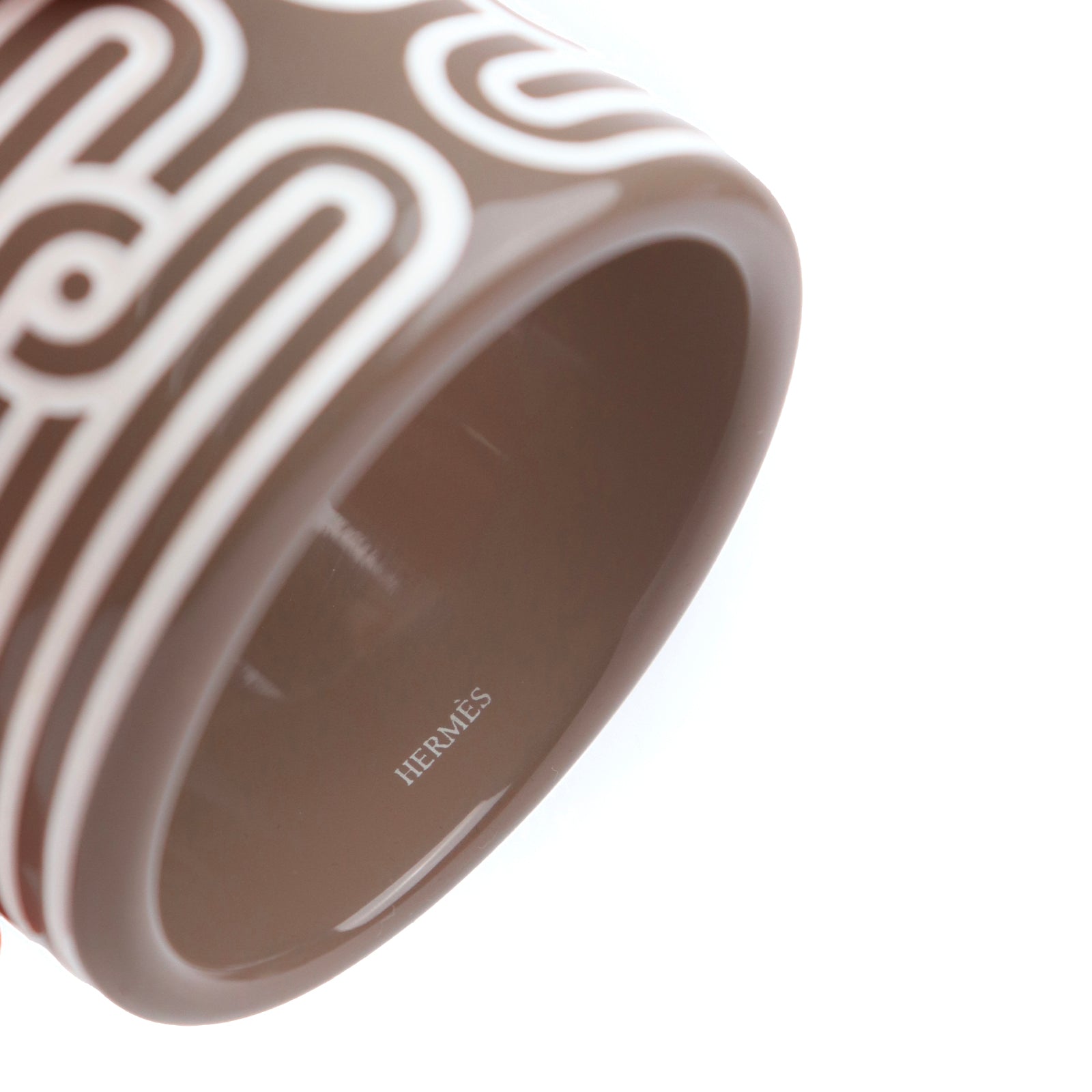 HERMÈS - Bracelet en bois laqué