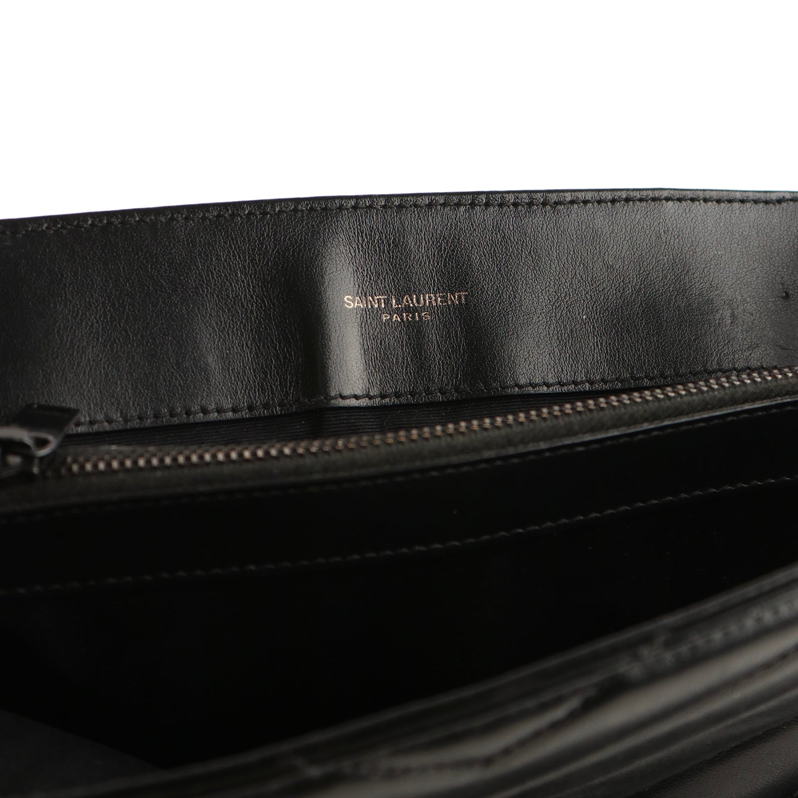 SAINT LAURENT - Loulou medium en cuir matelassé full black
