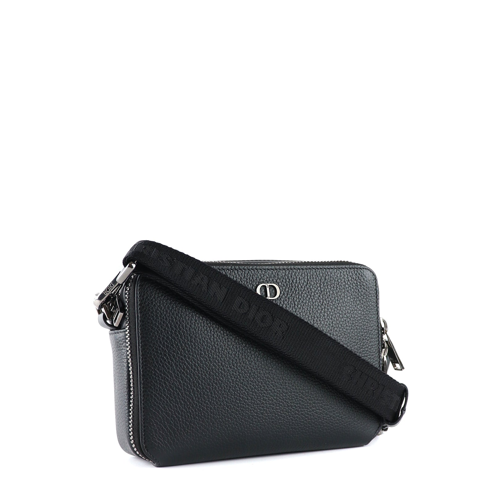 DIOR - Pochette CD Icon en cuir grainé noir
