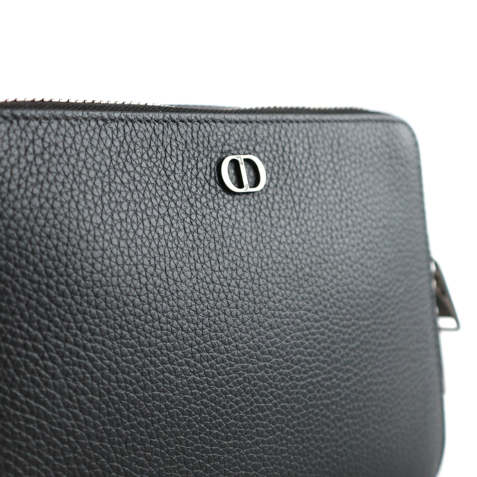 DIOR - Pochette CD Icon en cuir grainé noir