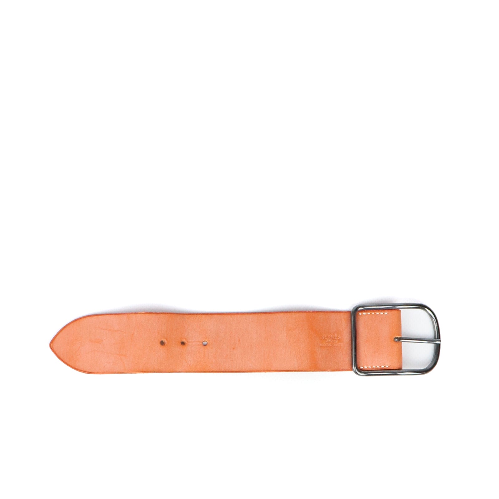 HERMÈS - Bracelet large en cuir