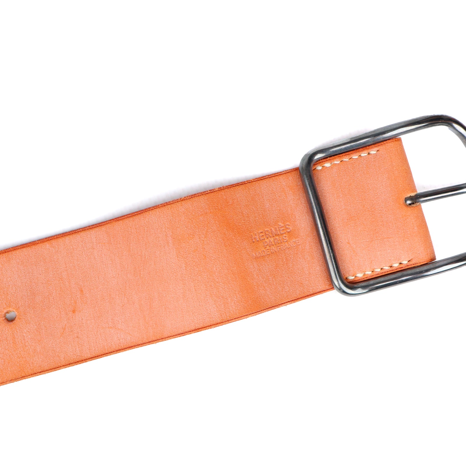 HERMÈS - Bracelet large en cuir