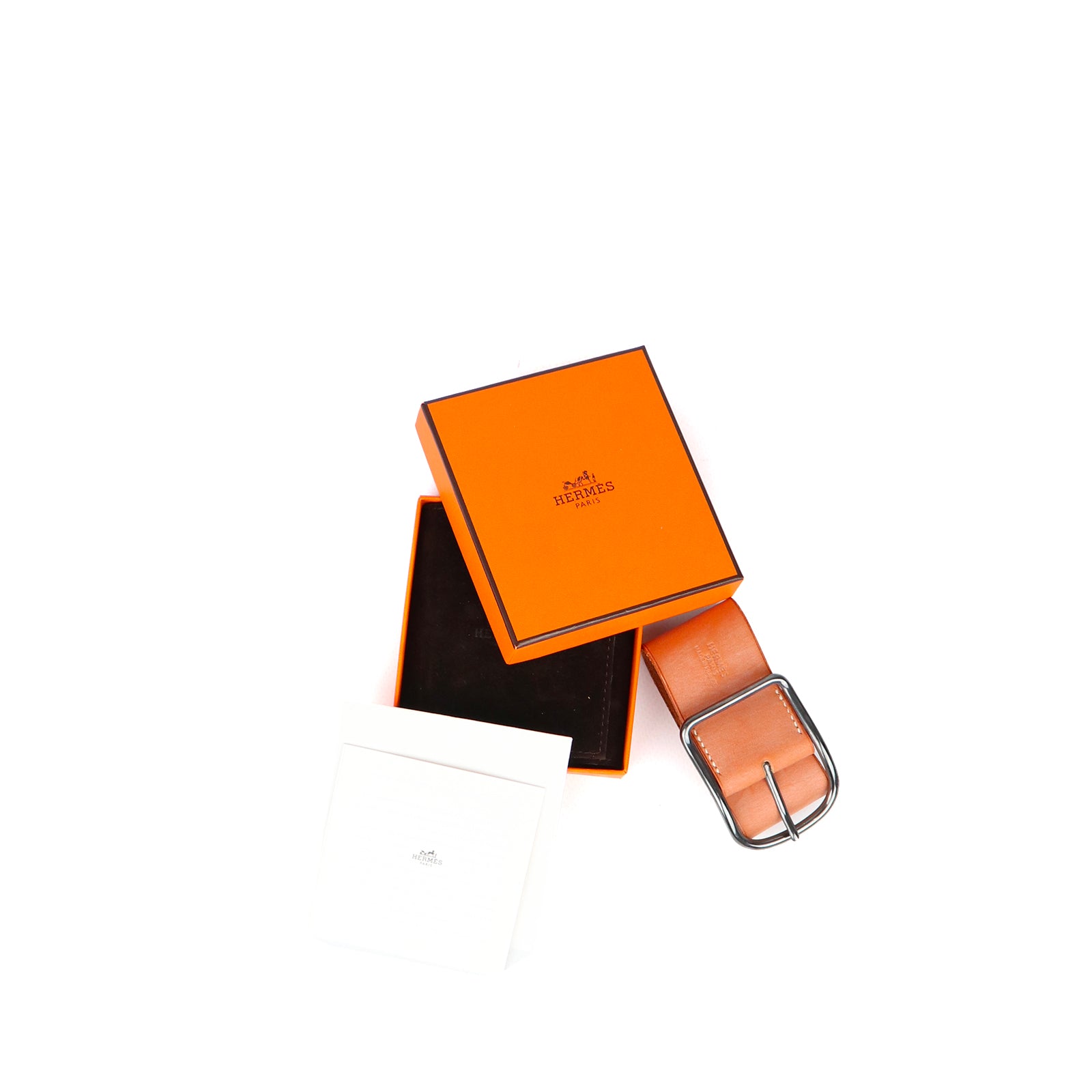 HERMÈS - Bracelet large en cuir