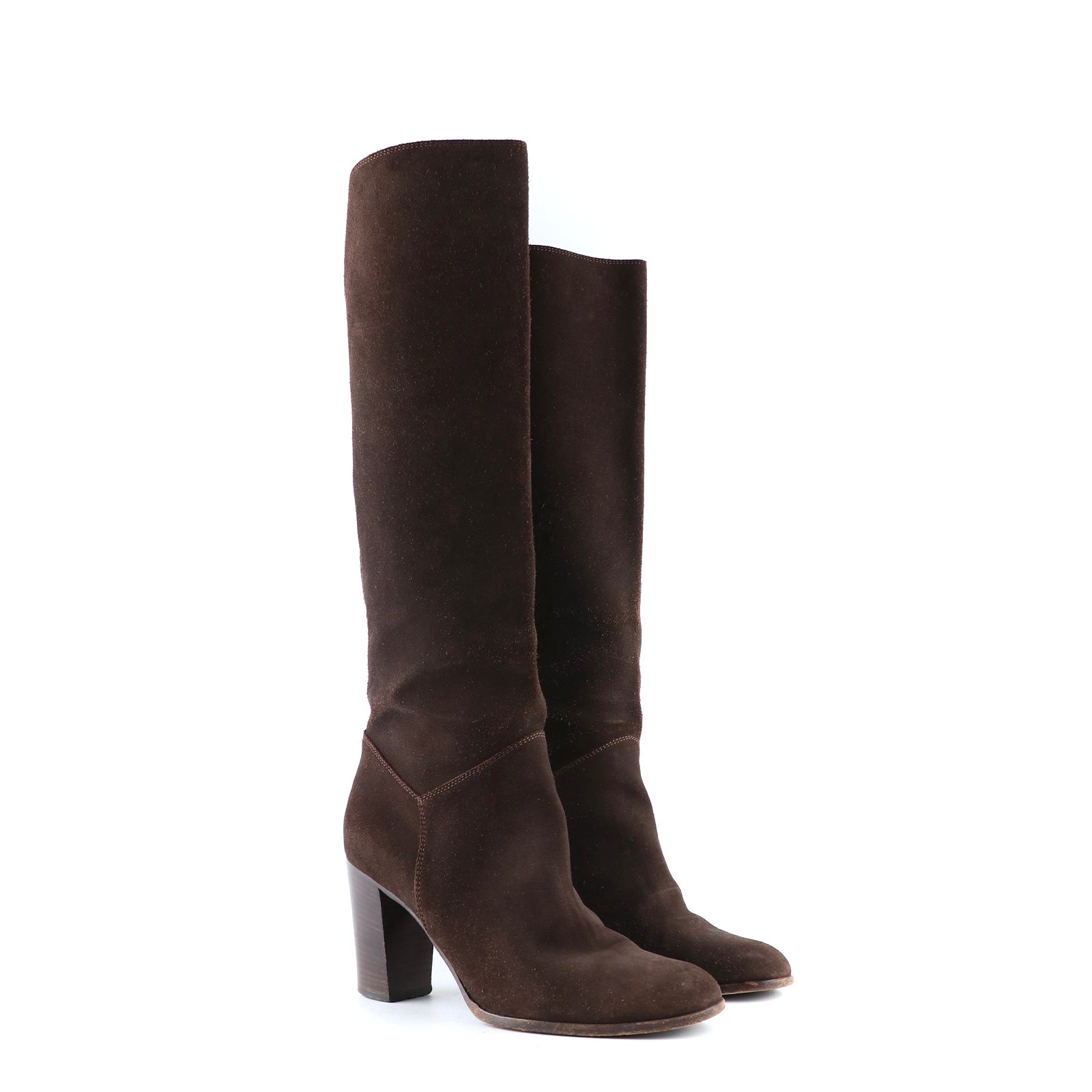 CHANEL - Bottes longues en daim (T40)