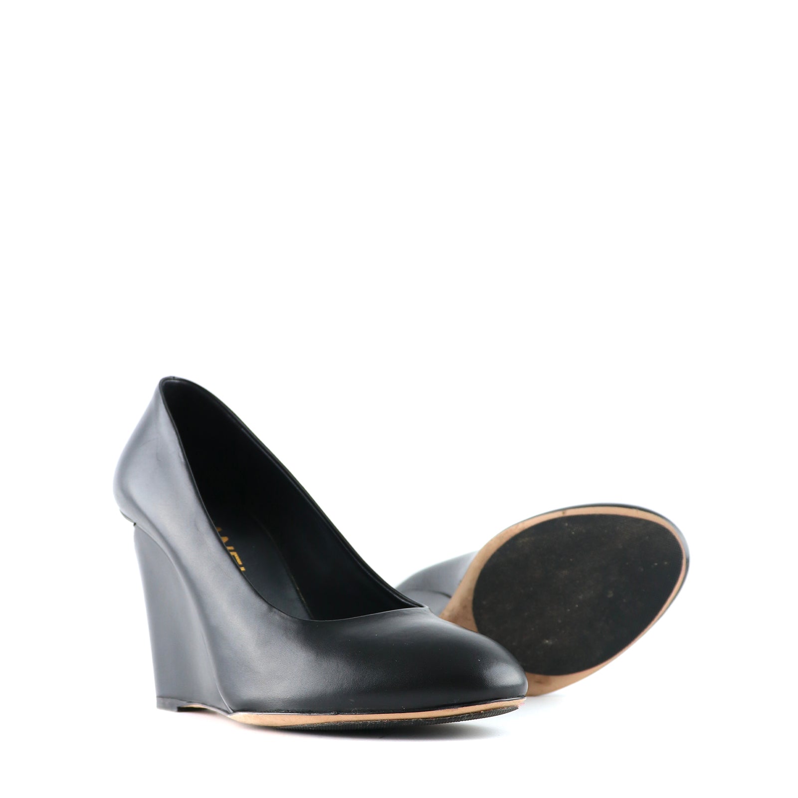CHANEL - Escarpins compensées avec perles (T37)
