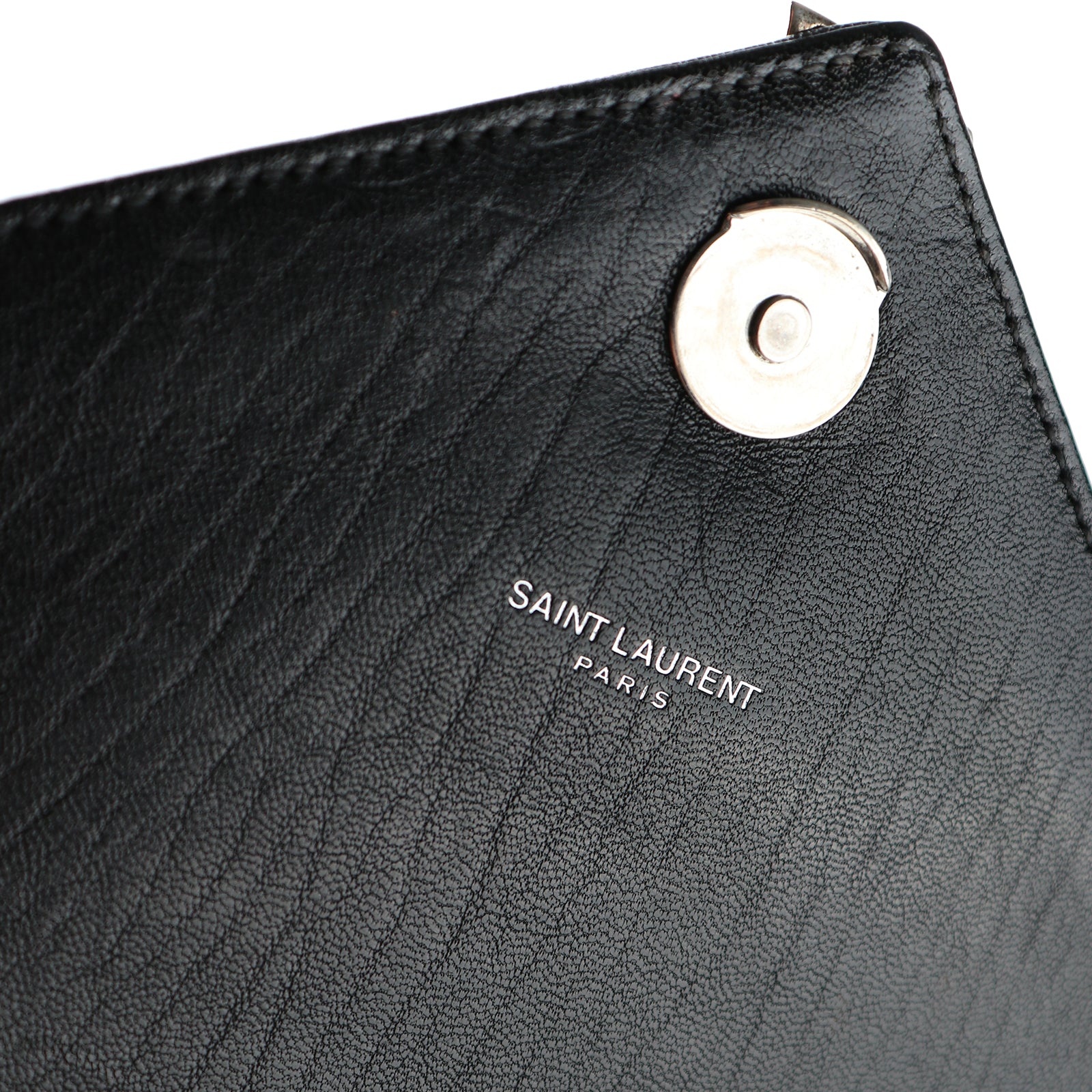 SAINT LAURENT - Sac à bandoulière Collège Medium en cuir noir