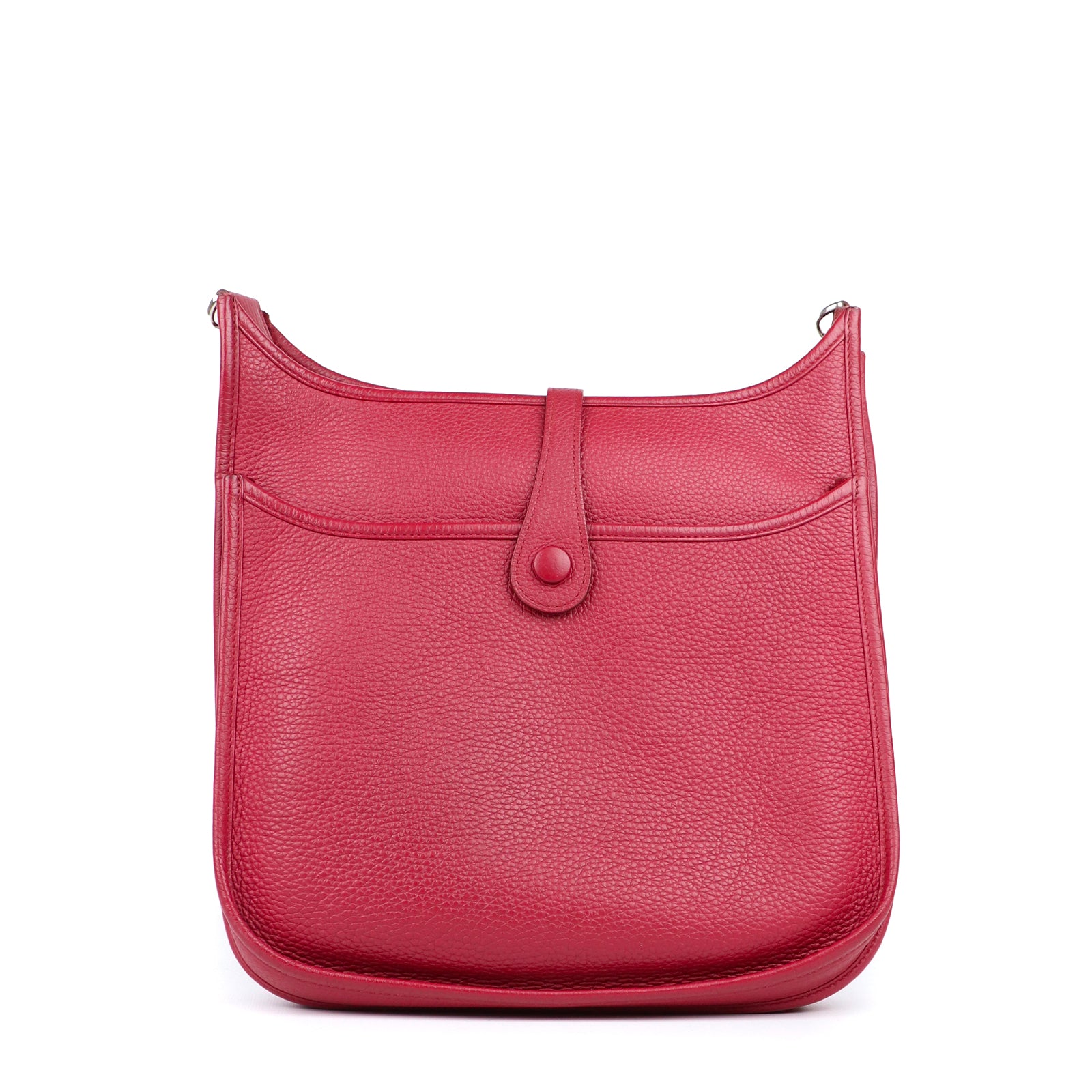 HERMÈS - Sac à bandoulière Evelyne 29 III taurillon clémence grenat