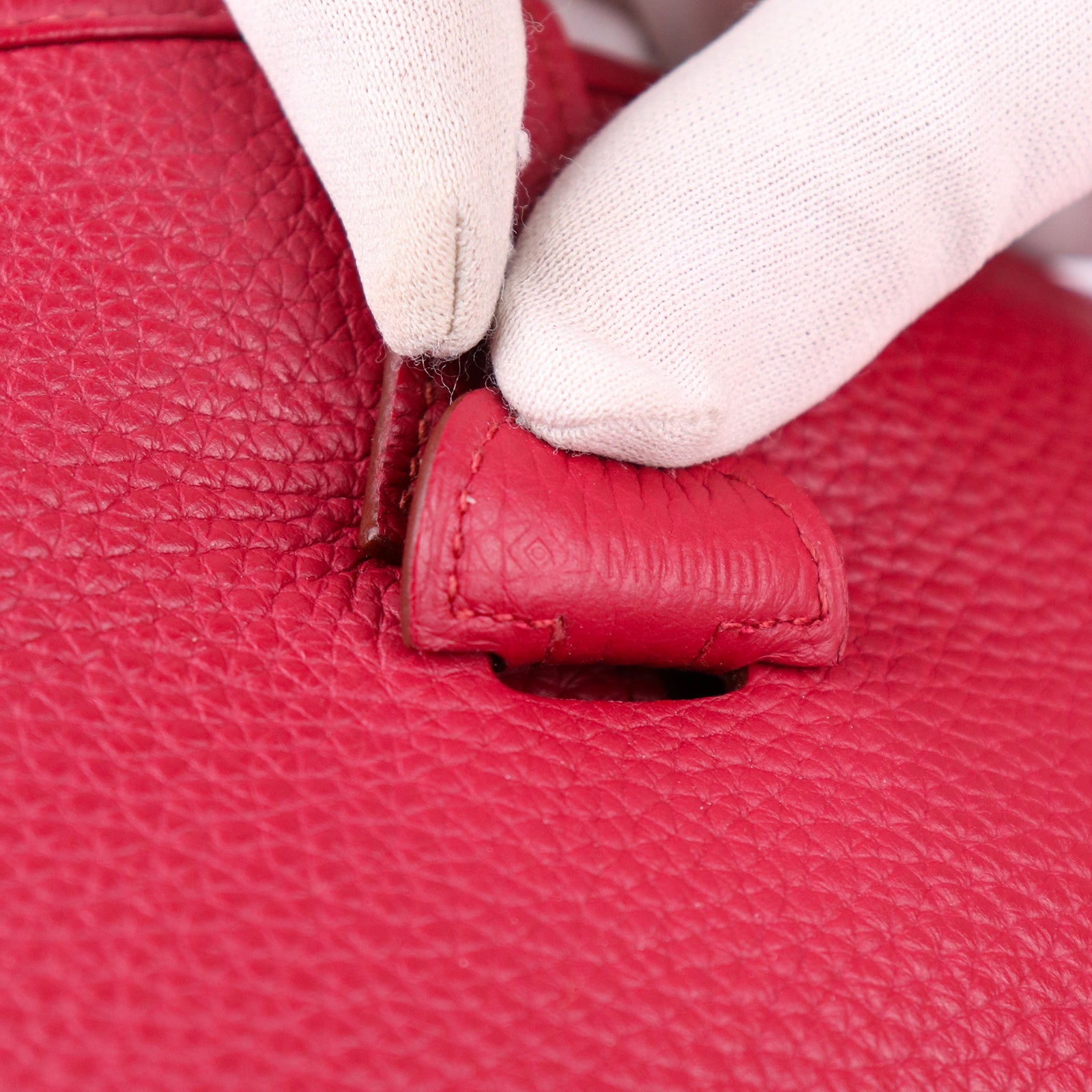 HERMÈS - Sac à bandoulière Evelyne 29 III taurillon clémence grenat