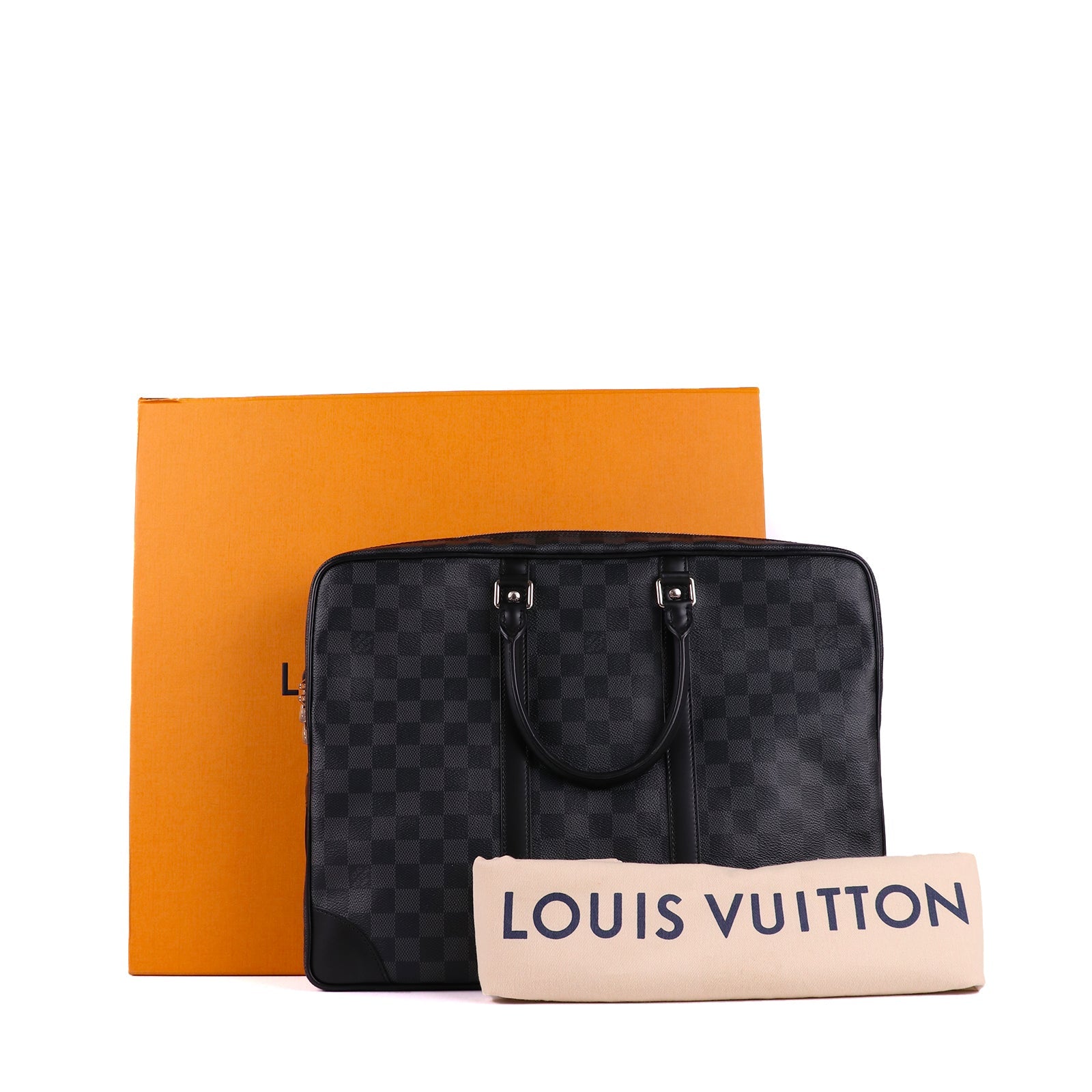 LOUIS VUITTON - Porte documents à damier graphite