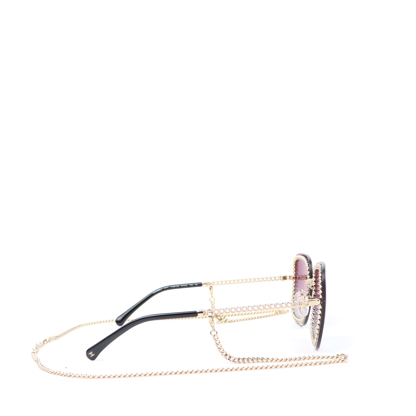 CHANEL - Lunettes de soleil avec chaîne