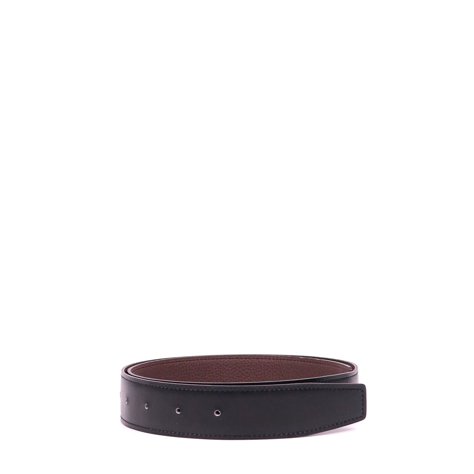 HERMÈS - Cuir de ceinture réversible 32mm (T75)
