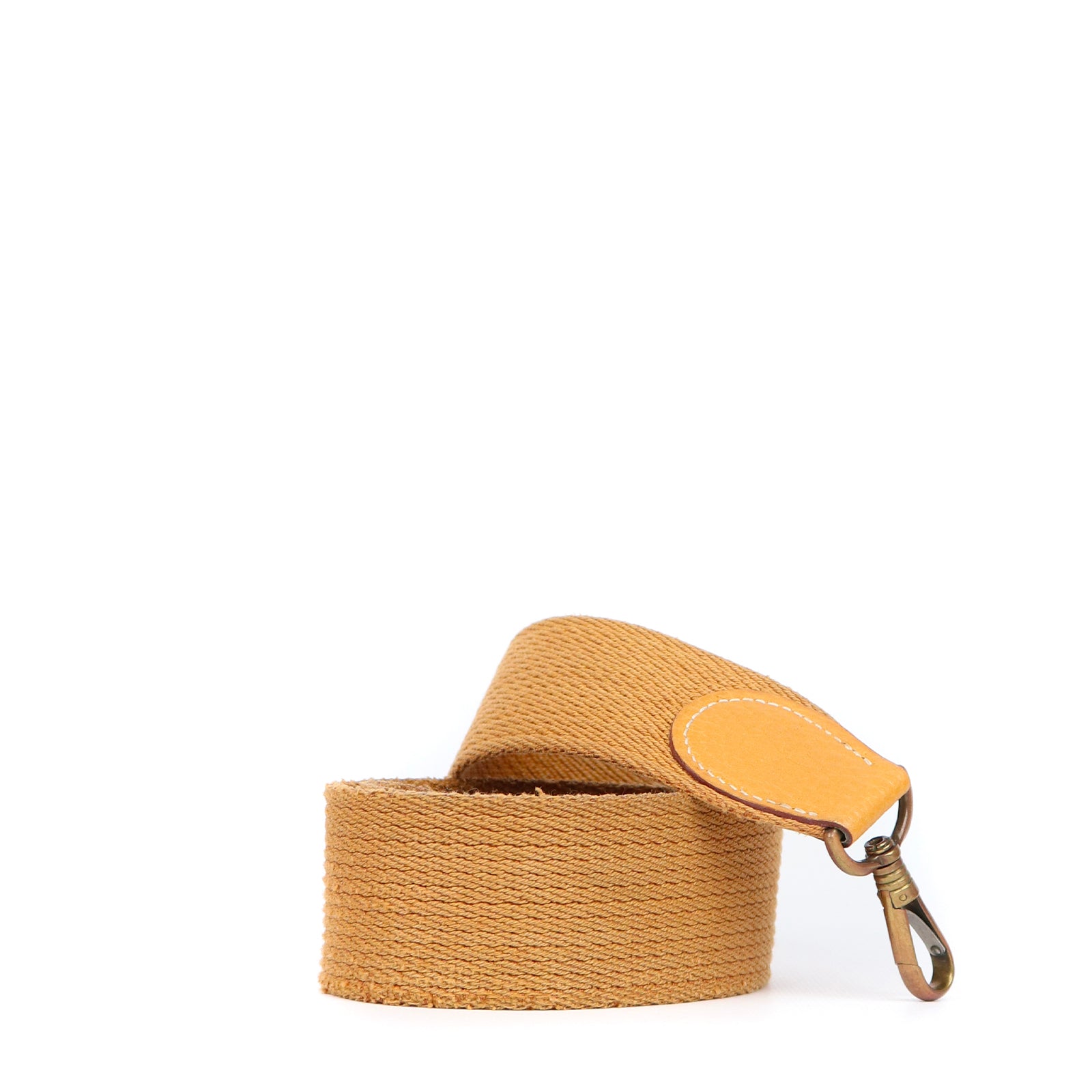 HERMÈS - Brown canvas shoulder strap