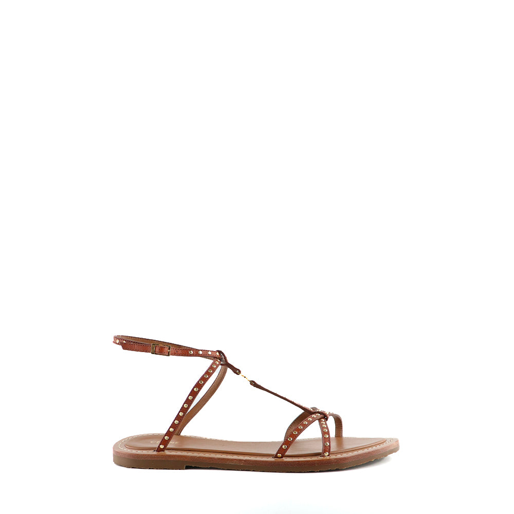 CELINE - Taillat flat leather sandals (T38.5)