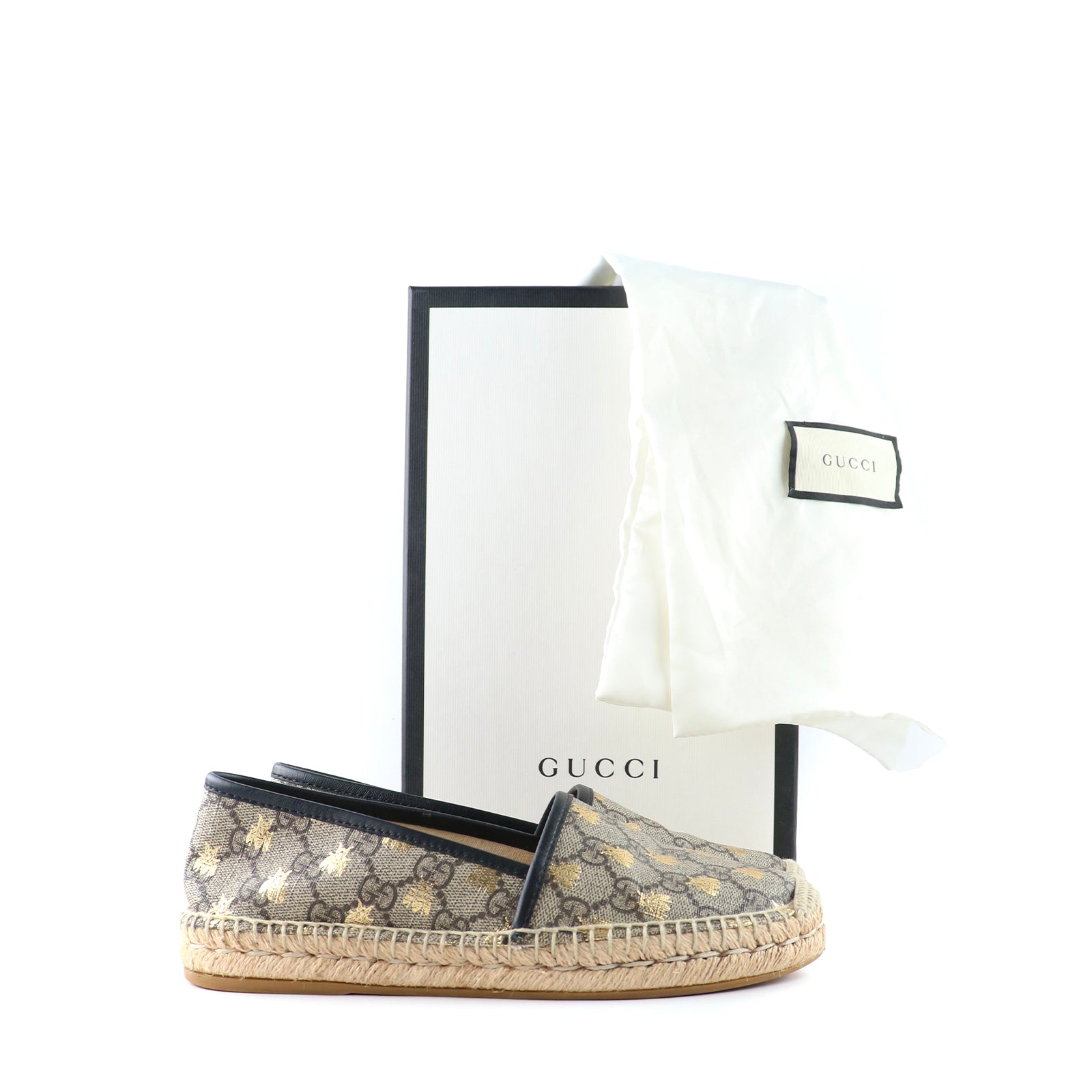 GUCCI - Espadrilles in GG canvas and bees (T36.5)