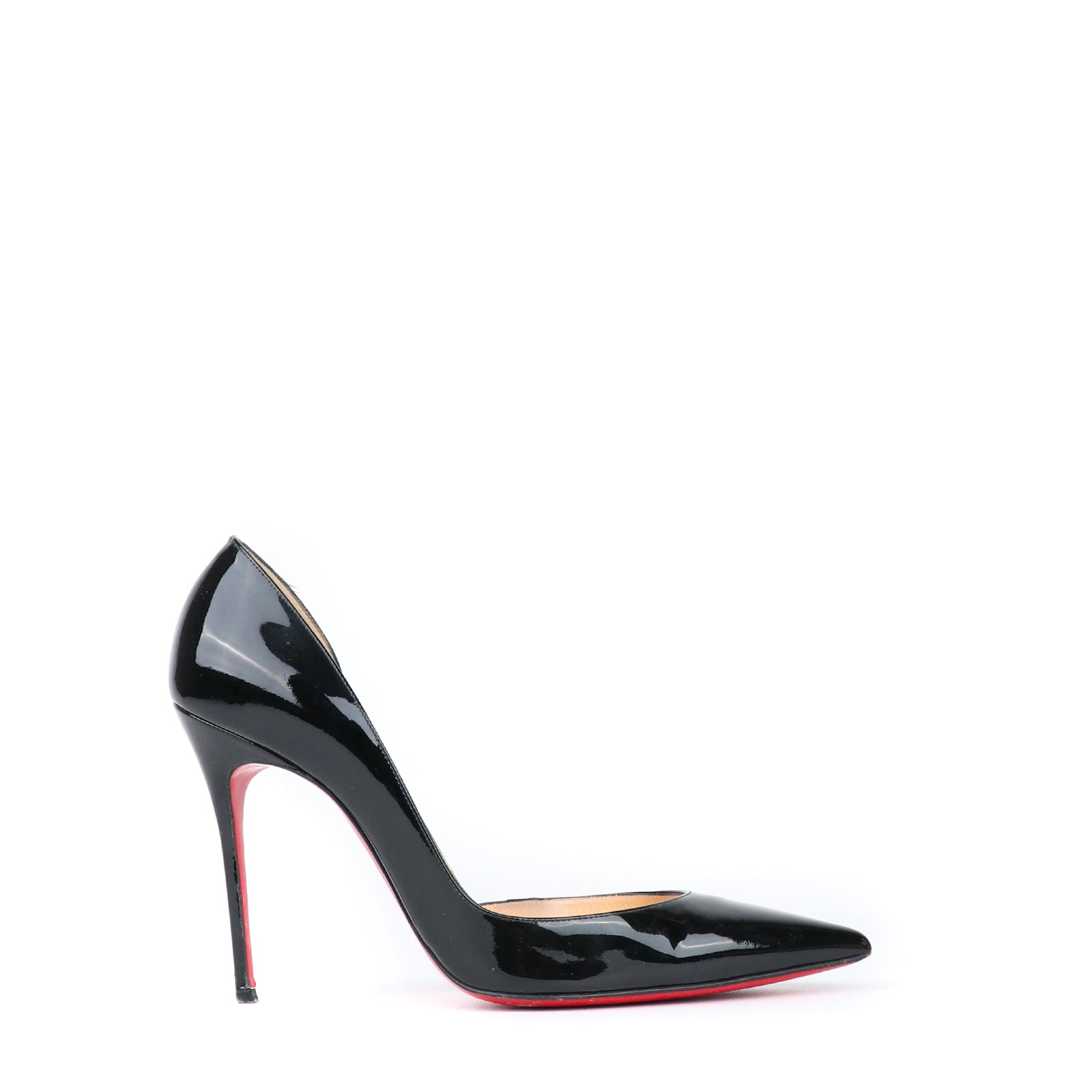 LOUBOUTIN - Escarpins Iriza en cuir verni noir (T39,5)
