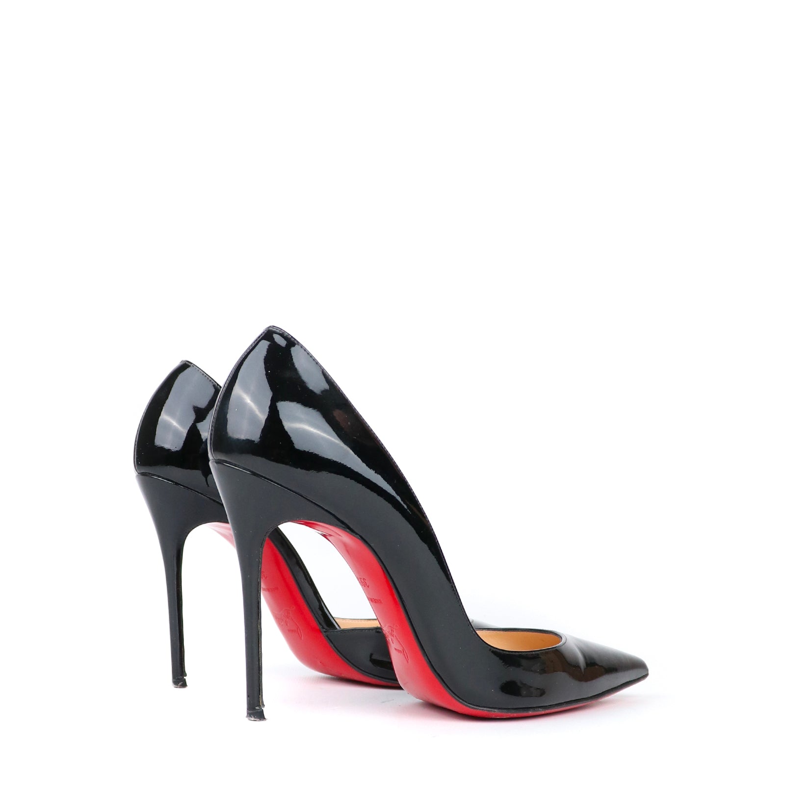LOUBOUTIN - Escarpins Iriza en cuir verni noir (T39,5)