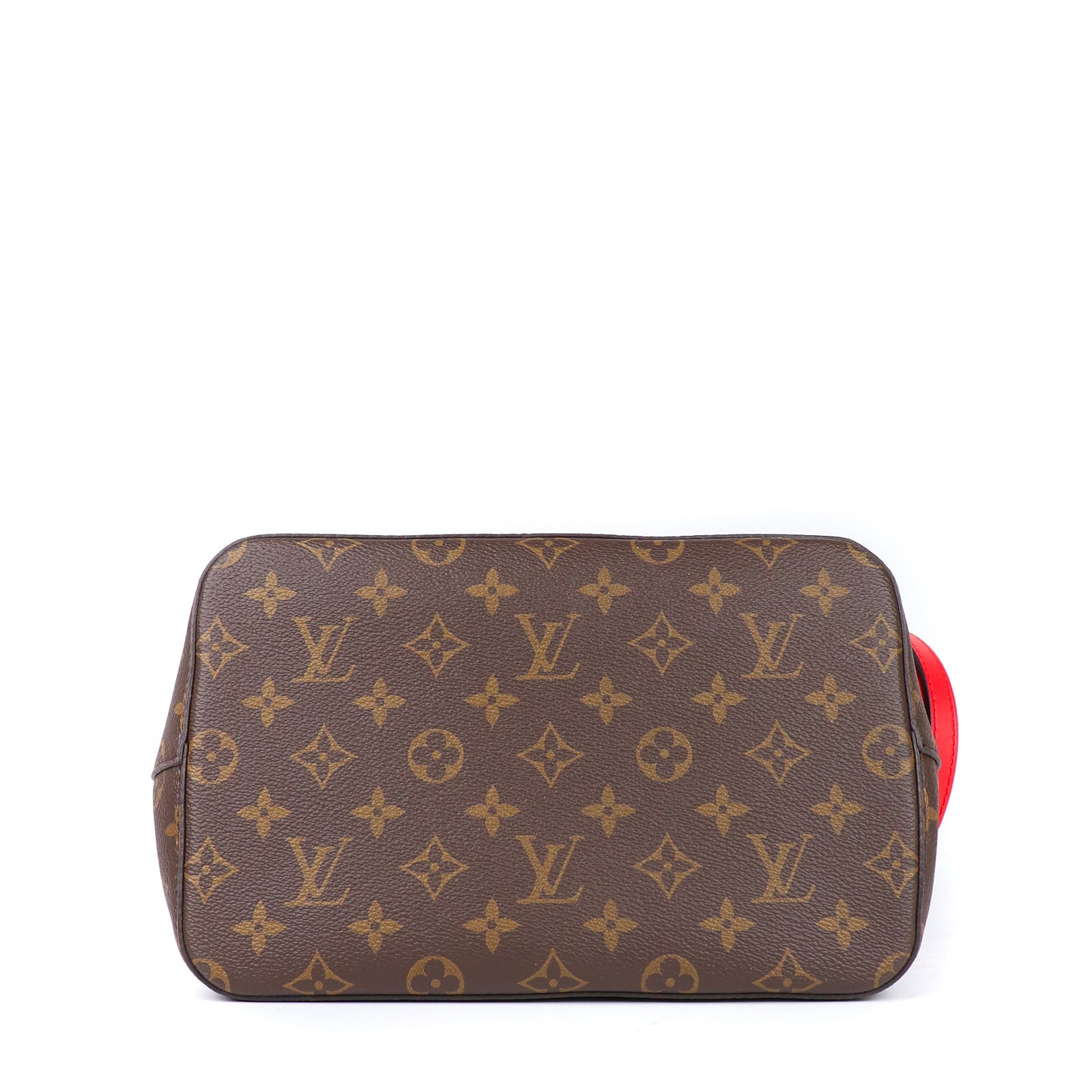 LOUIS VUITTON - Sac à épaule NéoNoé en toile monogramme et cuir rouge coquelicot