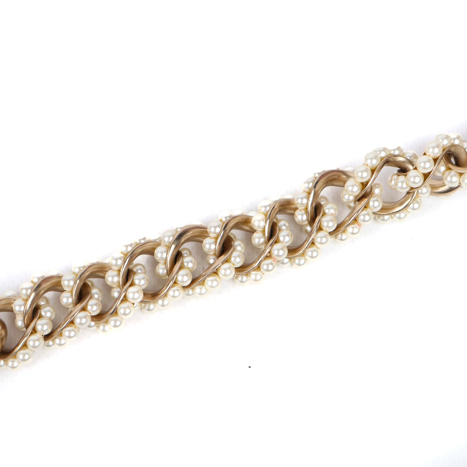 CHANEL - Collier chaîne et perles