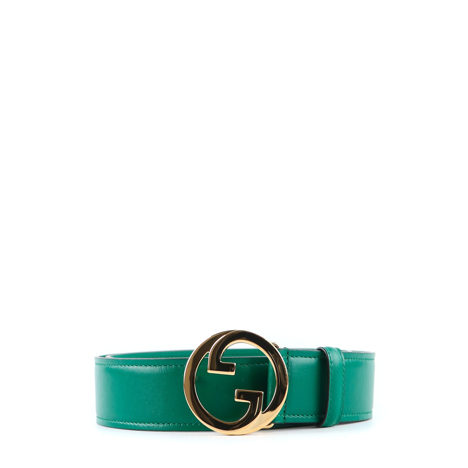 GUCCI - Ceinture GG Blondie en cuir vert (T80)