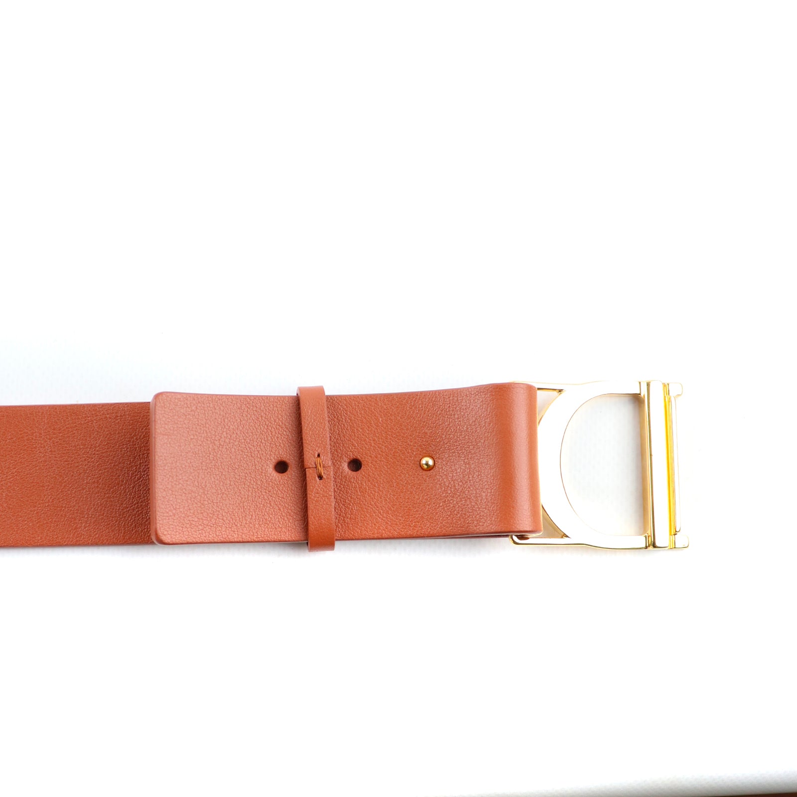 DIOR - Ceinture 30 Montaigne en cuir marron (T80)