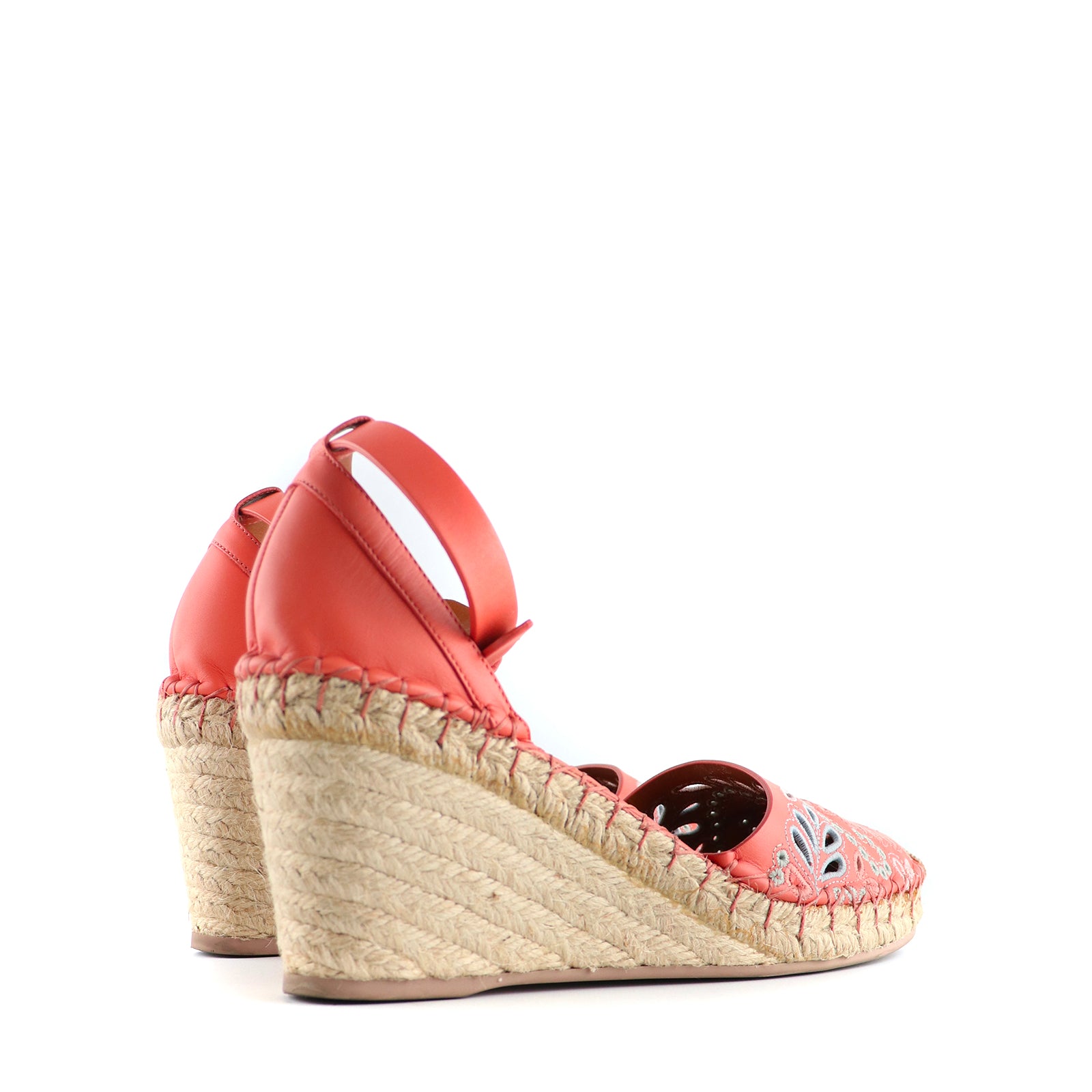 VALENTINO - Sandales compensées mandala en cuir (T39)