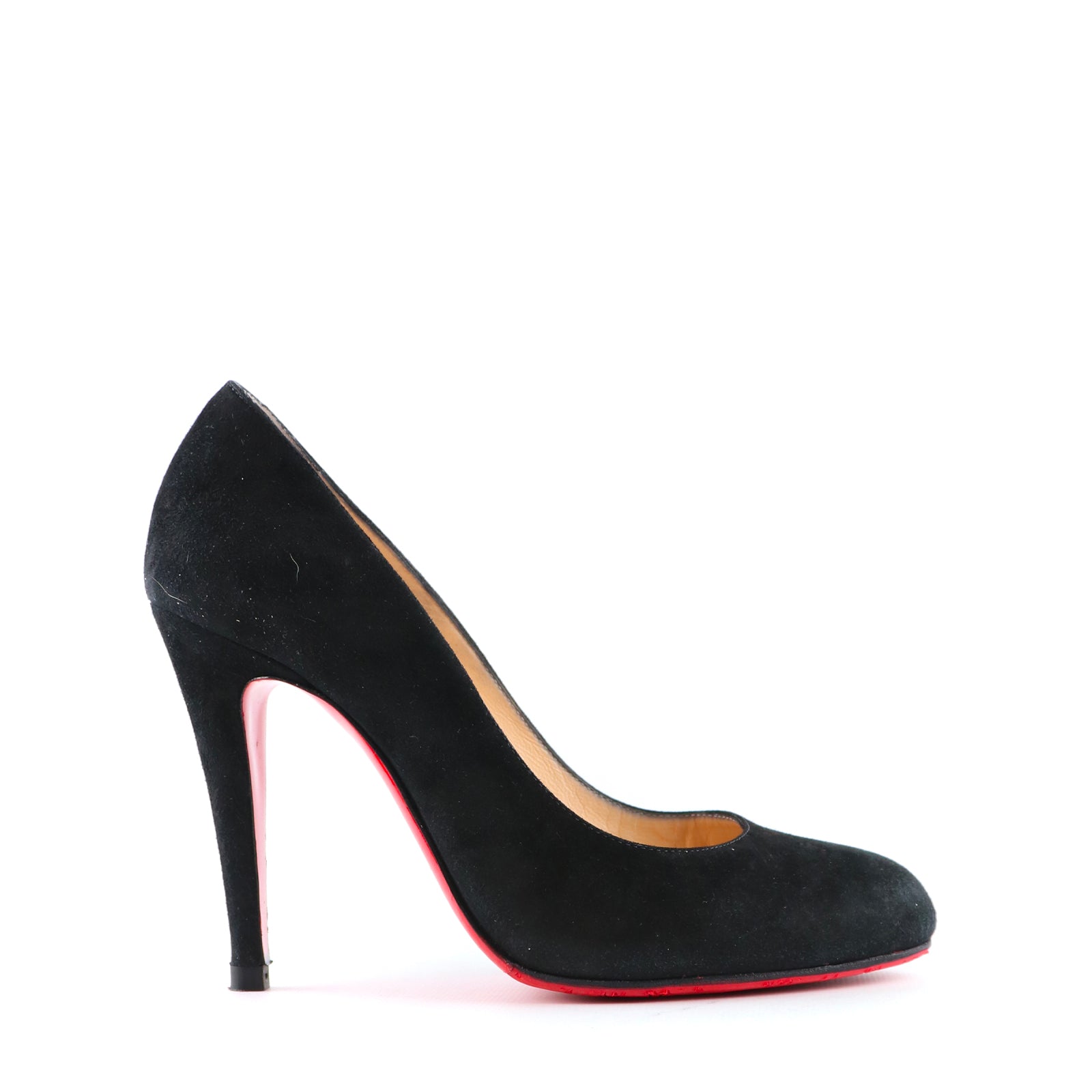 LOUBOUTIN - Escarpins Ron Ron en suède noir (T36,5)