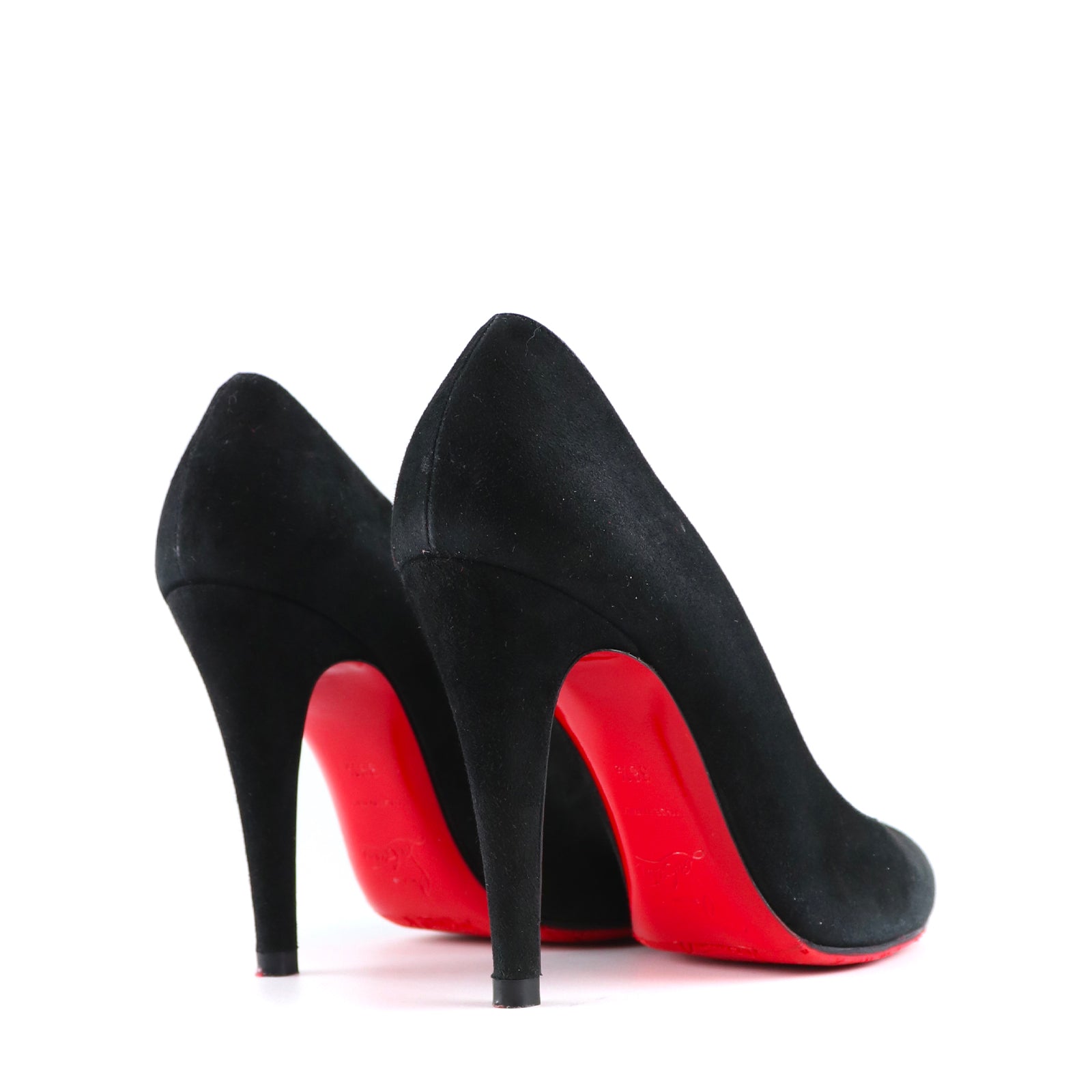 LOUBOUTIN - Escarpins Ron Ron en suède noir (T36,5)